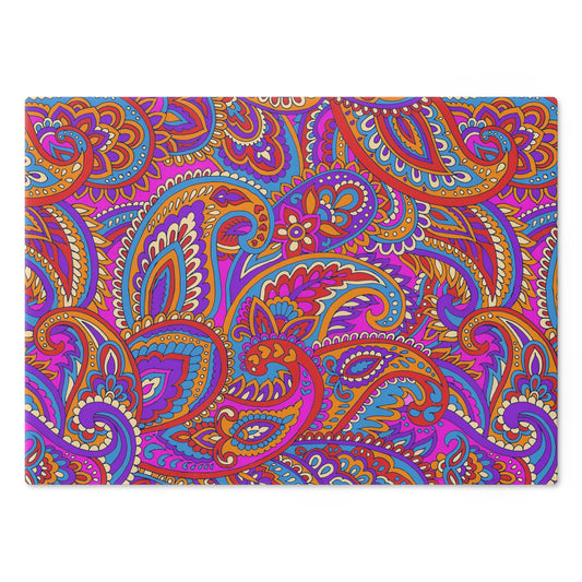 Vibrant Paisley Cutting Board, Colorful Kitchen Decor, Gift for Home Chefs, Unique Wedding or Housewarming Gift, Kitchen Essentials, - LOLA VEGAS ART