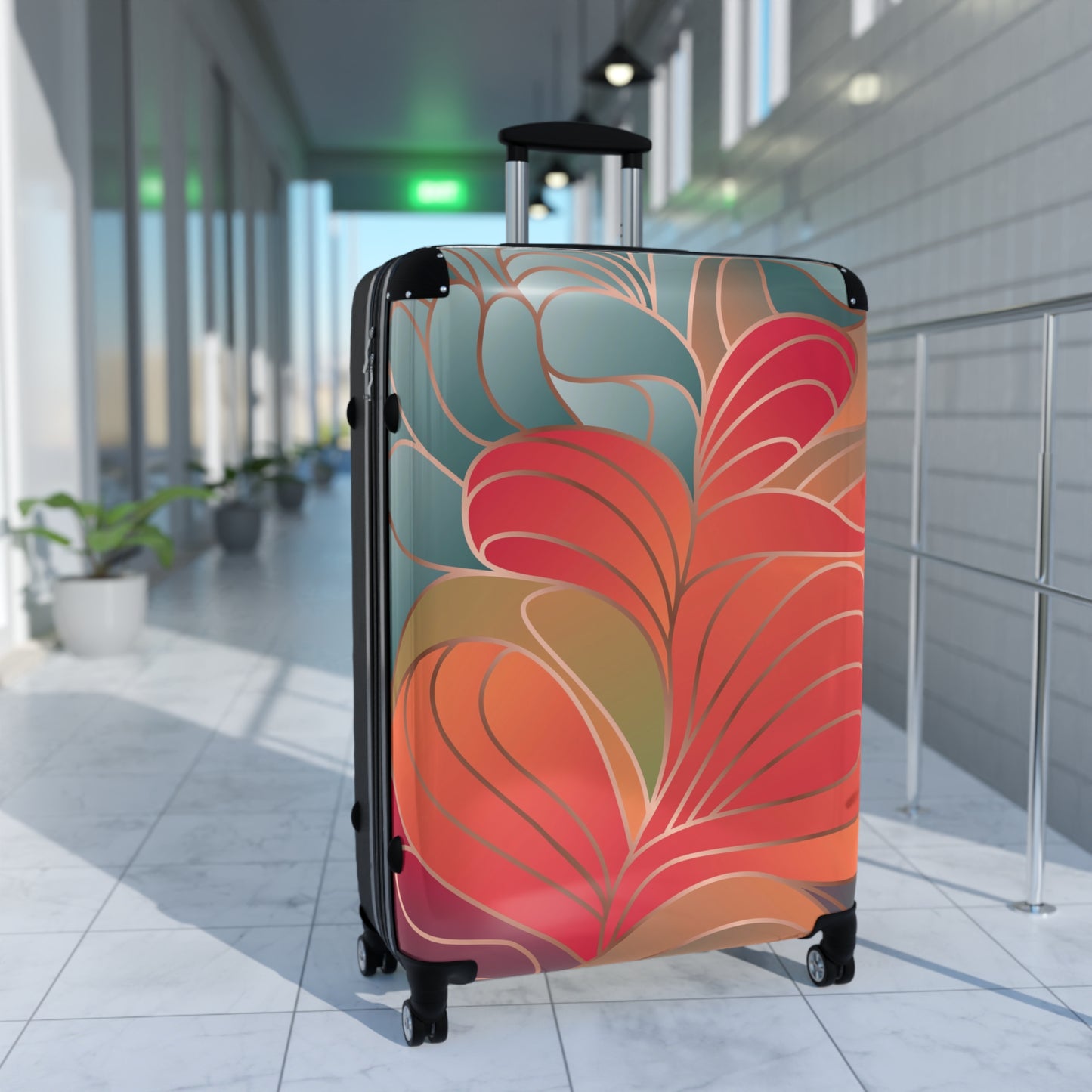 Bohemian Patterned Suitcase, Trendy Luggage for Travel Lovers, Unique Bag for Vacations, Stylish Carry-On for Adventurers, Fun Gift for - LOLA VEGAS ART