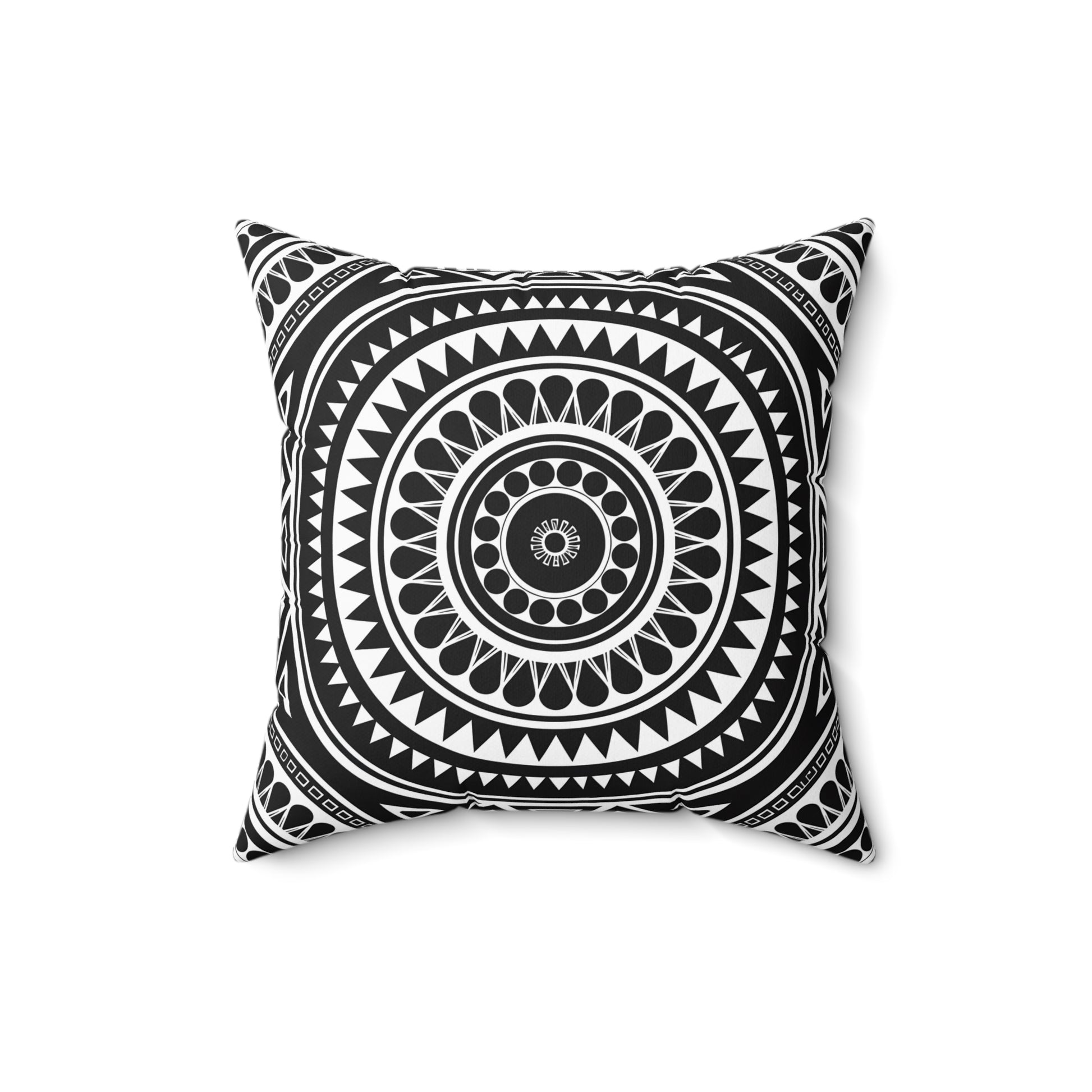 Bohemian Mandala Pillow | Modern Home Decor, Throw Pillow, Gift for Her, Cozy Living Room, Black and White Cushion - LOLA VEGAS ART