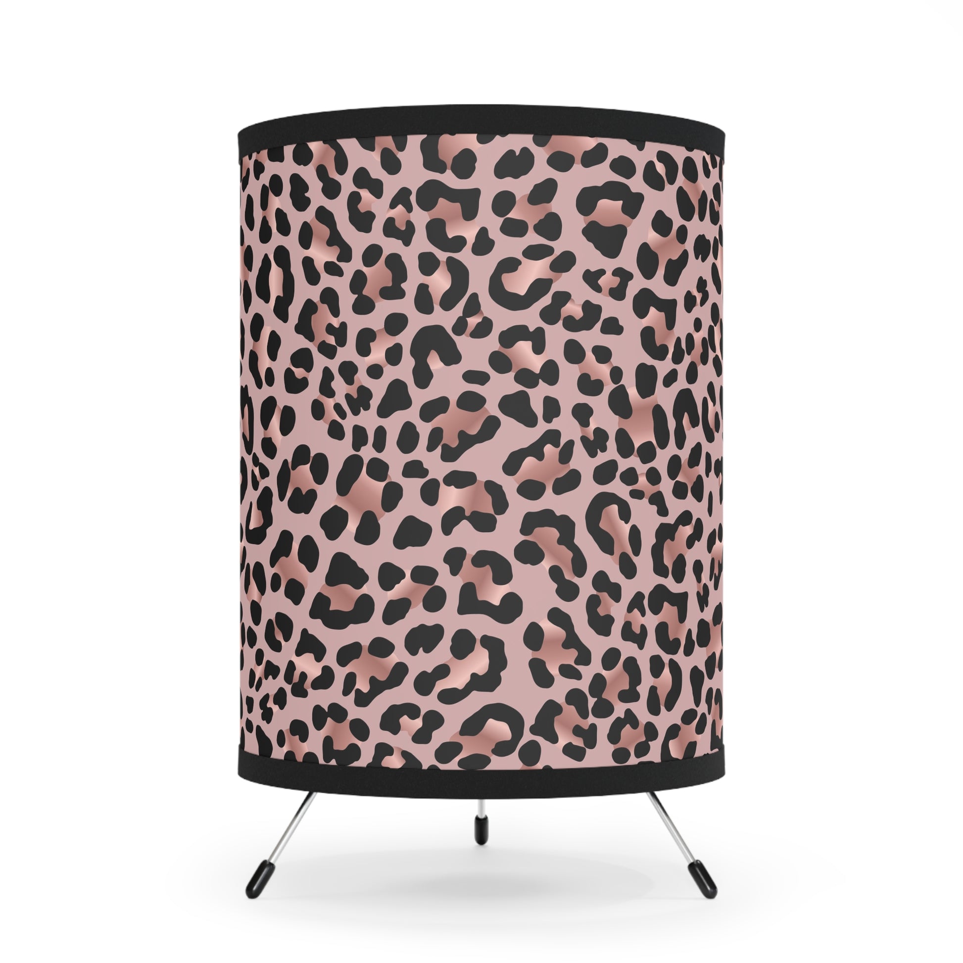 Table Lamp, Pink Black Leopard Print, Hollywood Regency Glam Decor, US CA Plug, High-Res Shade, Feminine Bedroom Lighting, Girly Home - LOLA VEGAS ART