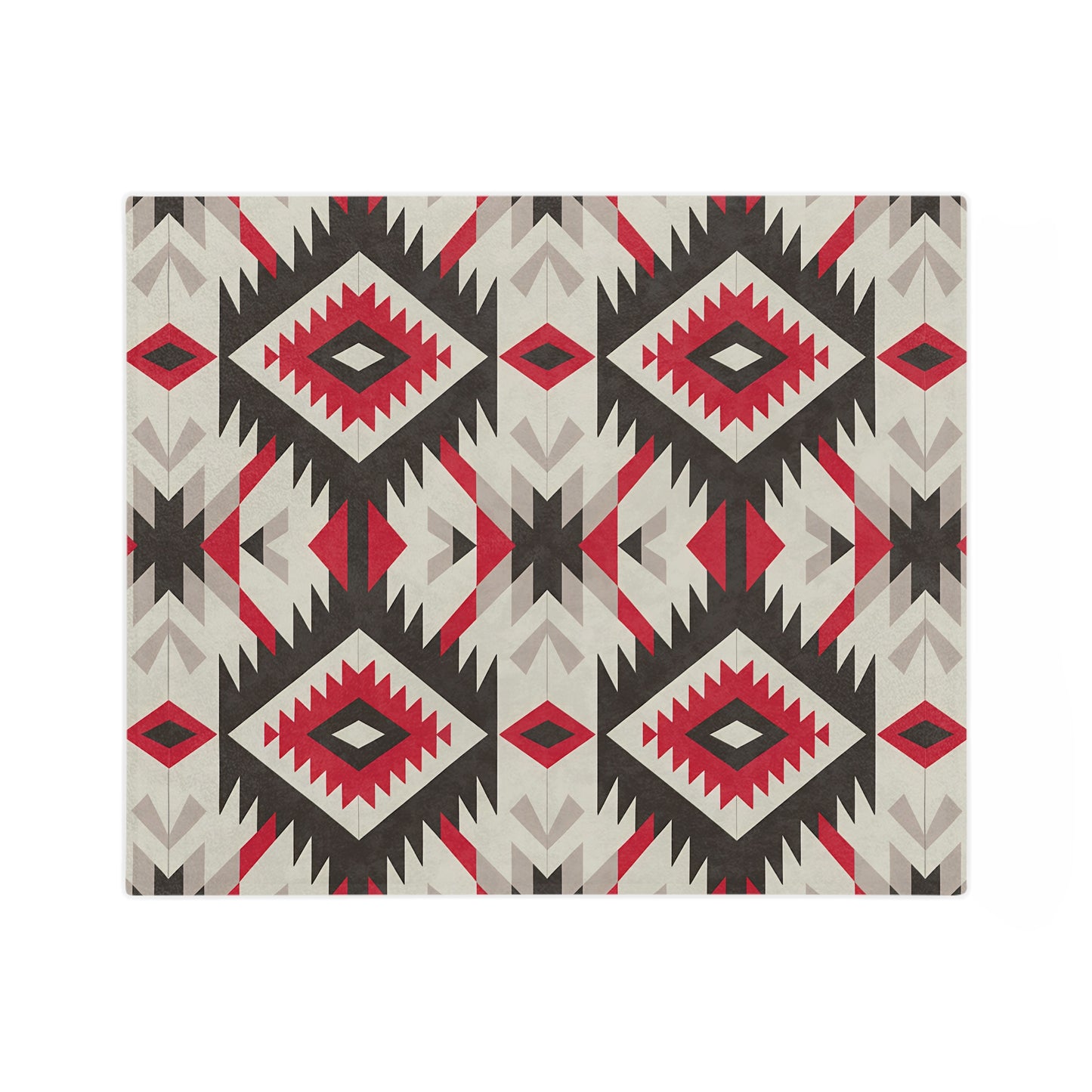 Boho Chic Velveteen Microfiber Blanket, Cozy Tribal Throw Blanket for Home Decor, Warm Gift for Holidays, Camping, Picnics, Home - LOLA VEGAS ART