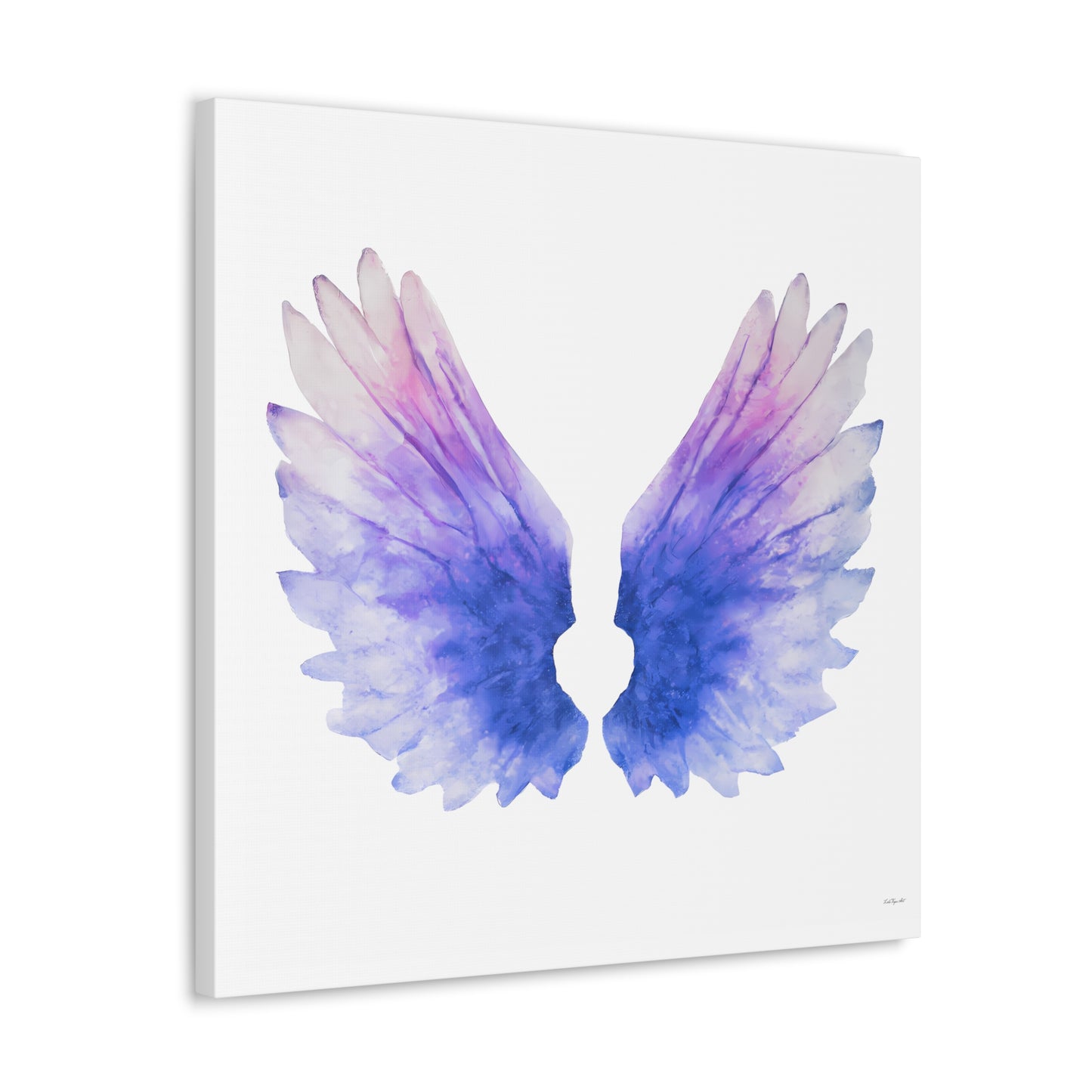 purple angels wings wall art canvas, wall art decor, wall art prints, angel wings art, wings, wall art purple, wall art spiritual