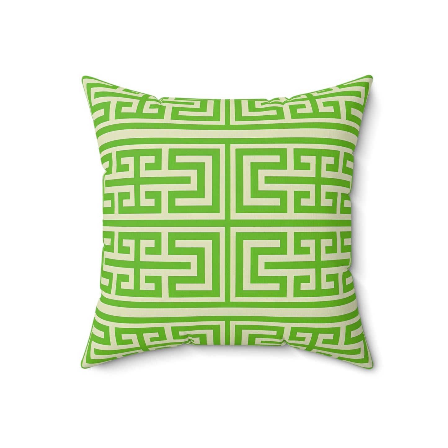 Geometric Green Throw Pillow, Modern Home Decor, Sofa Cushion, Accent Pillow, Gift for Housewarming, Stylish Decorative Pillow - LOLA VEGAS ART