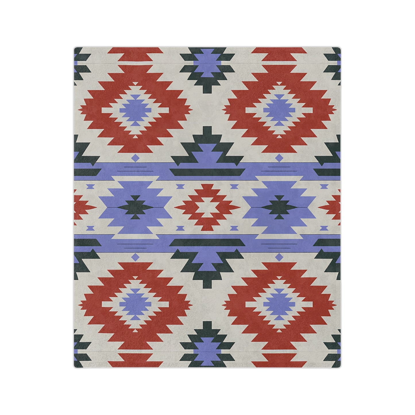 Cozy Southwestern Velveteen Microfiber Blanket, Soft Throw for Home Decor, Gift for Winter, Camping, and Outdoor Leisure, Southwest Pattern - LOLA VEGAS ART