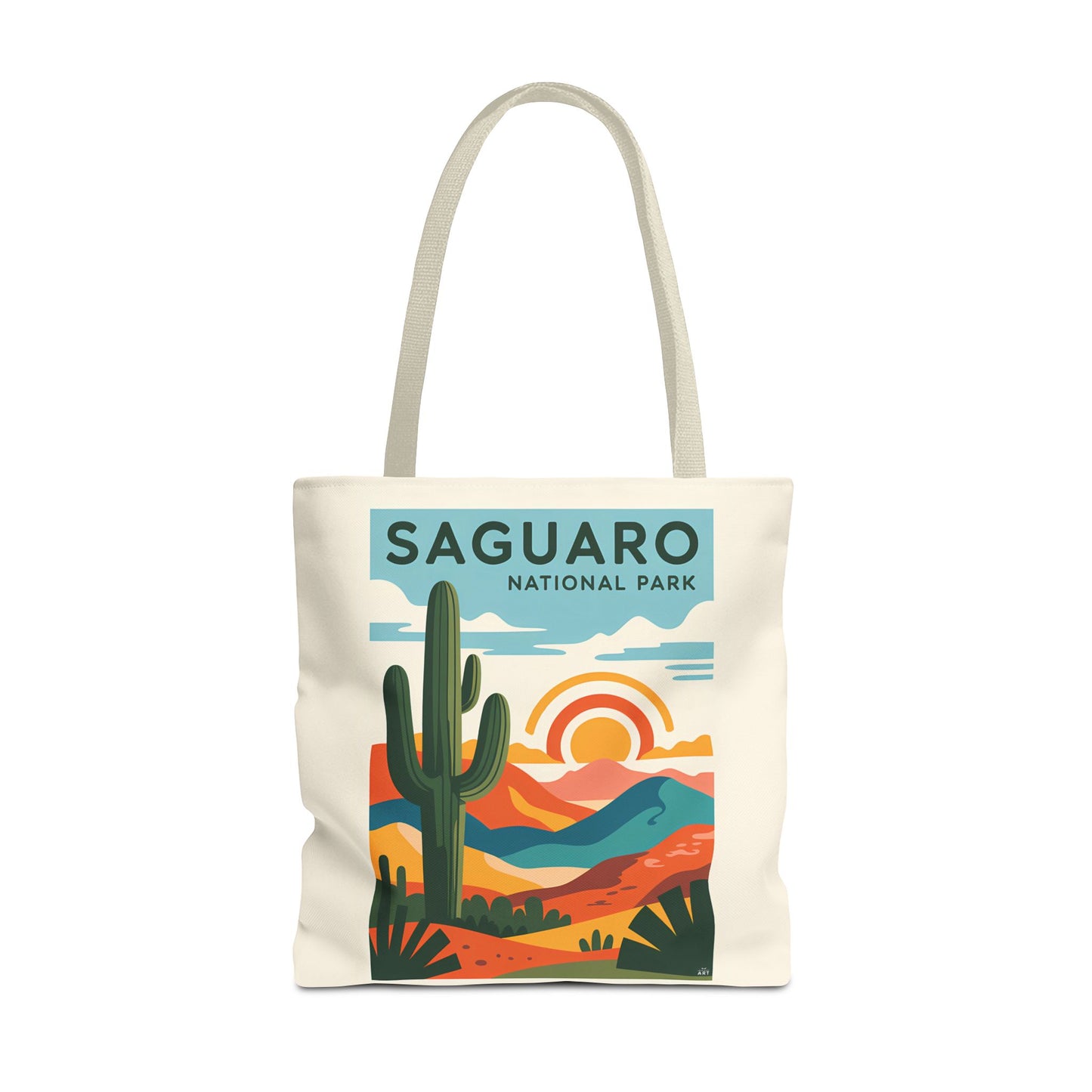 Saguaro National Park Tote Bag, Eco-Friendly Shopping Bag, Cactus Design, Nature Lover Gift, Hiking Bag, Travel Accessory - LOLA VEGAS ART