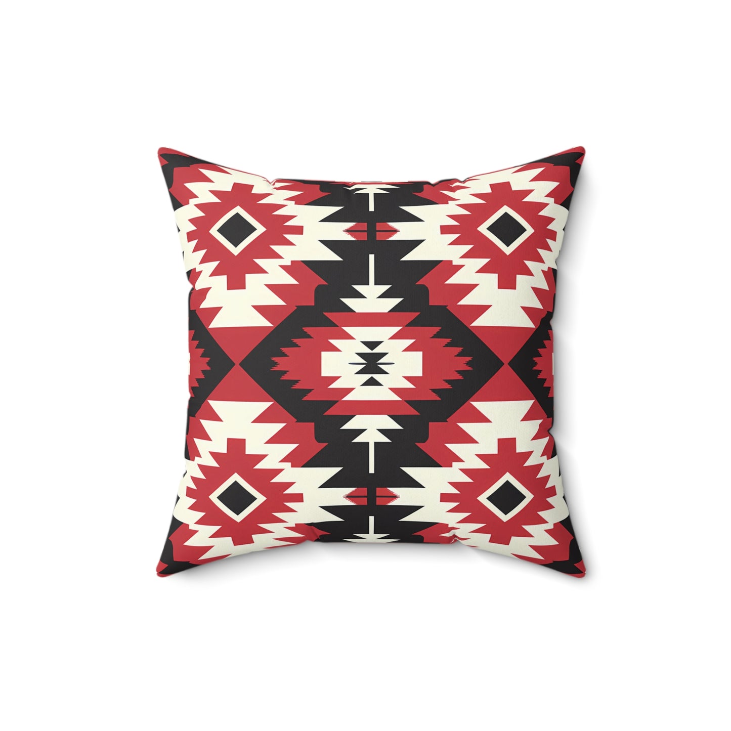 Tribal Pattern Square Pillow, Boho Decor, Rustic Home Accent, Gift for Her, Living Room Cushion, Aztec Design Throw Pillow - LOLA VEGAS ART