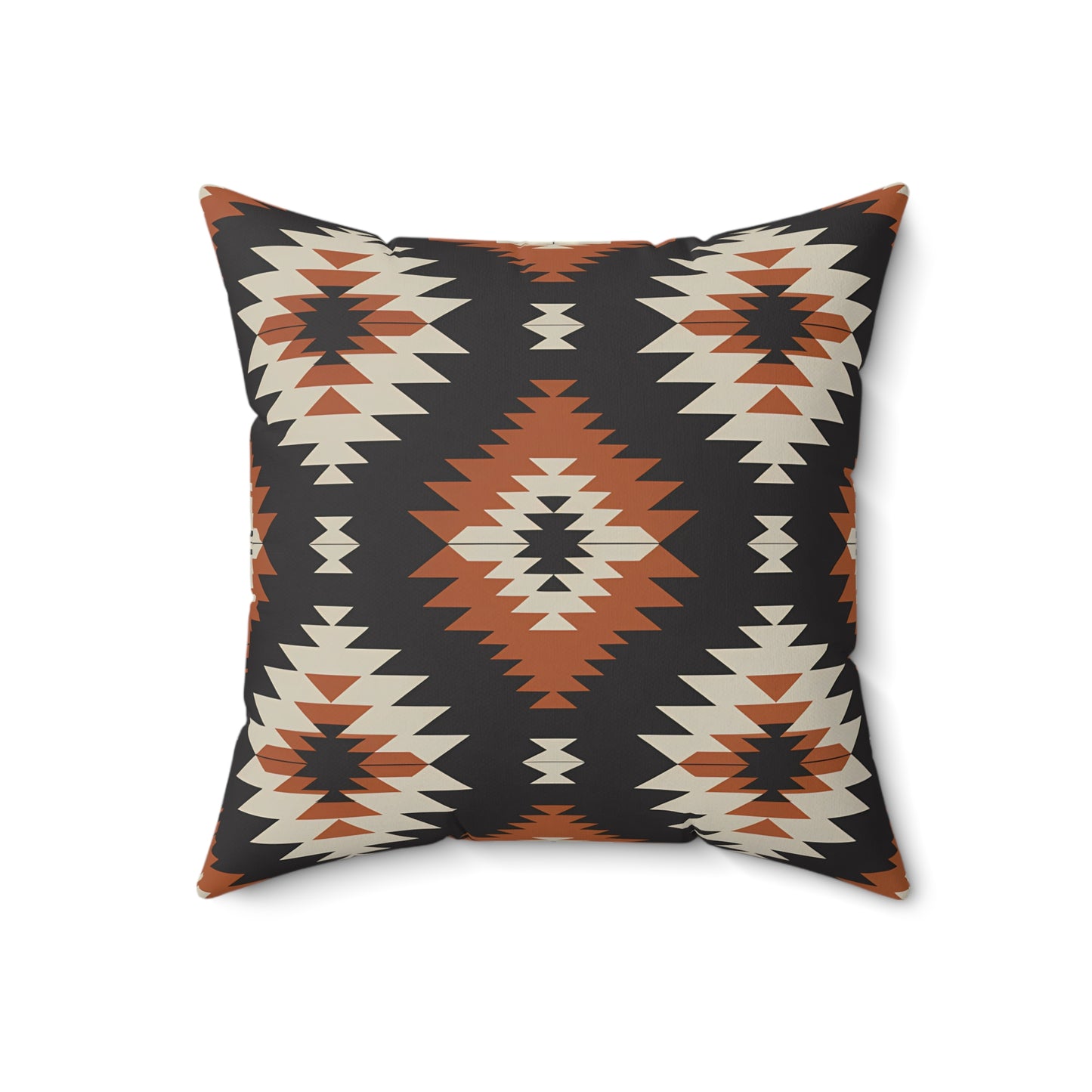 Bohemian Patterned Square Pillow, Cozy Home Decor, Tribal Design Cushion, Modern Throw Pillow, Comfort Living Room Accent - LOLA VEGAS ART