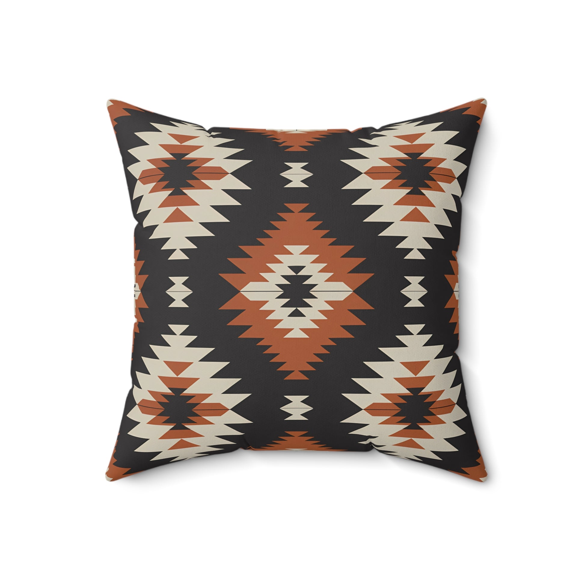 Bohemian Patterned Square Pillow, Cozy Home Decor, Tribal Design Cushion, Modern Throw Pillow, Comfort Living Room Accent - LOLA VEGAS ART