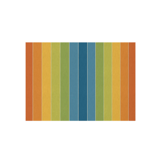 Rainbow Striped Outdoor/Indoor Rug | Colorful Patio Mat