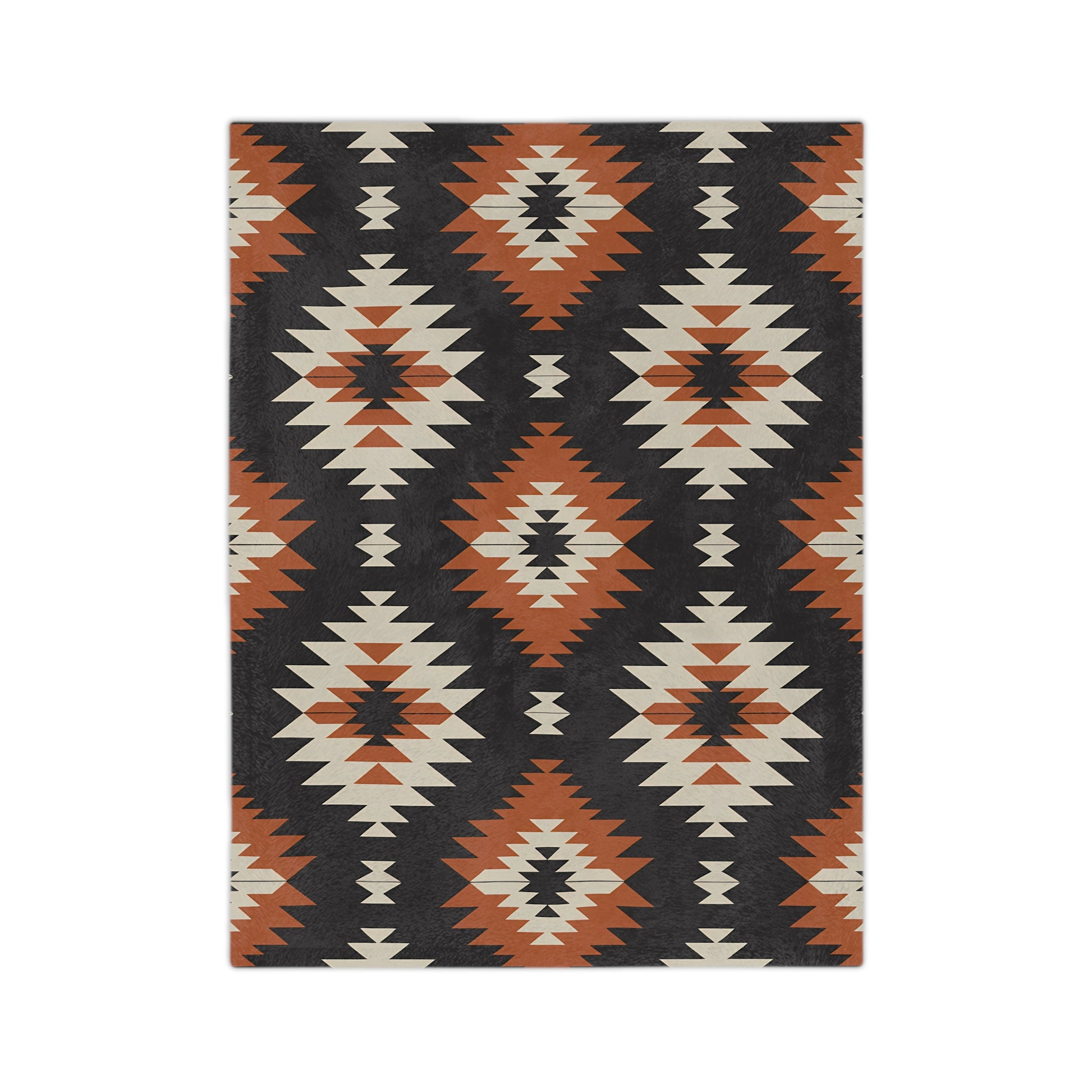 Tribal Print Velveteen Microfiber Blanket | Cozy Home Decor, Native American Inspired Gift, Boho Throw, Wedding Gift, Warm Soft Blanket - LOLA VEGAS ART