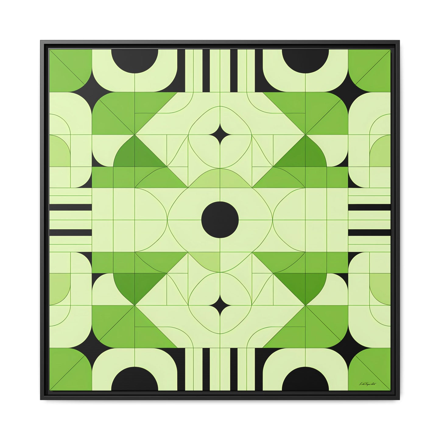 Abstract Green Geometric Art Print, Modern Framed Wall Art, Home Decor, Green Wall Art, Gift for Art Lovers, Minimalist Art - LOLA VEGAS ART