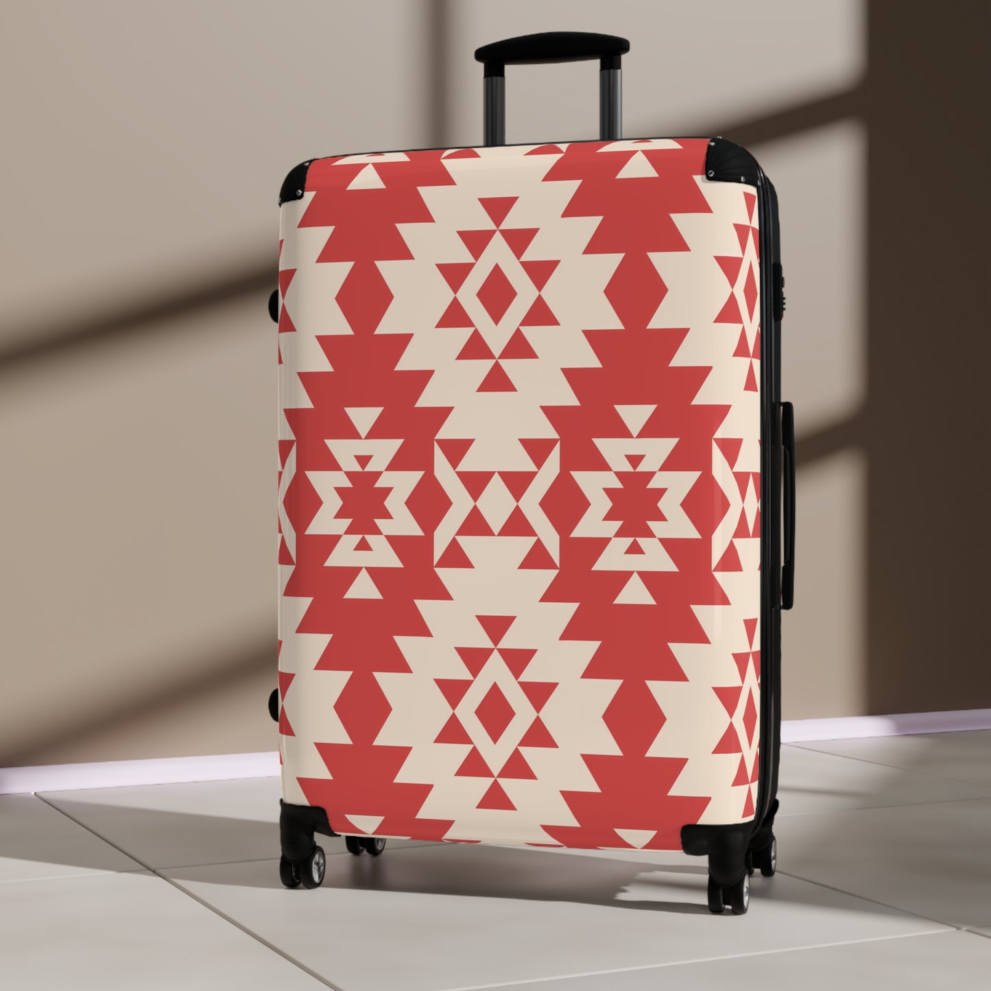 Tribal Design Suitcase, Travel Luggage, Stylish Carry-On, Bohemian Travel Gear, Unique Fashionable Suitcase, Vacation Essentials - LOLA VEGAS ART