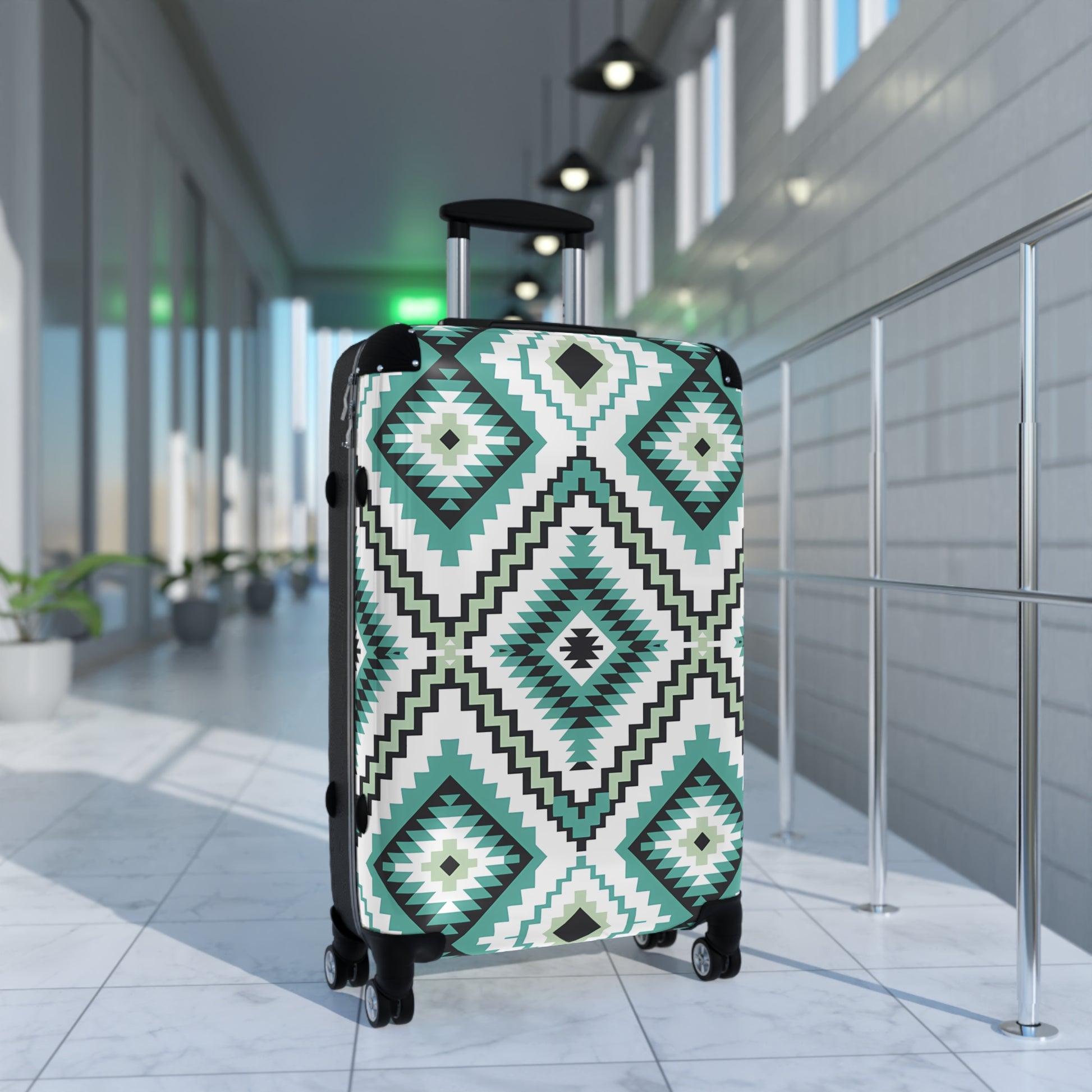 Trendy Patterned Suitcase - Stylish Luggage for Travel Lovers, Unique Carry-On, Gift for Travelers, Summer Trip Essentials, Eye-Catching - LOLA VEGAS ART