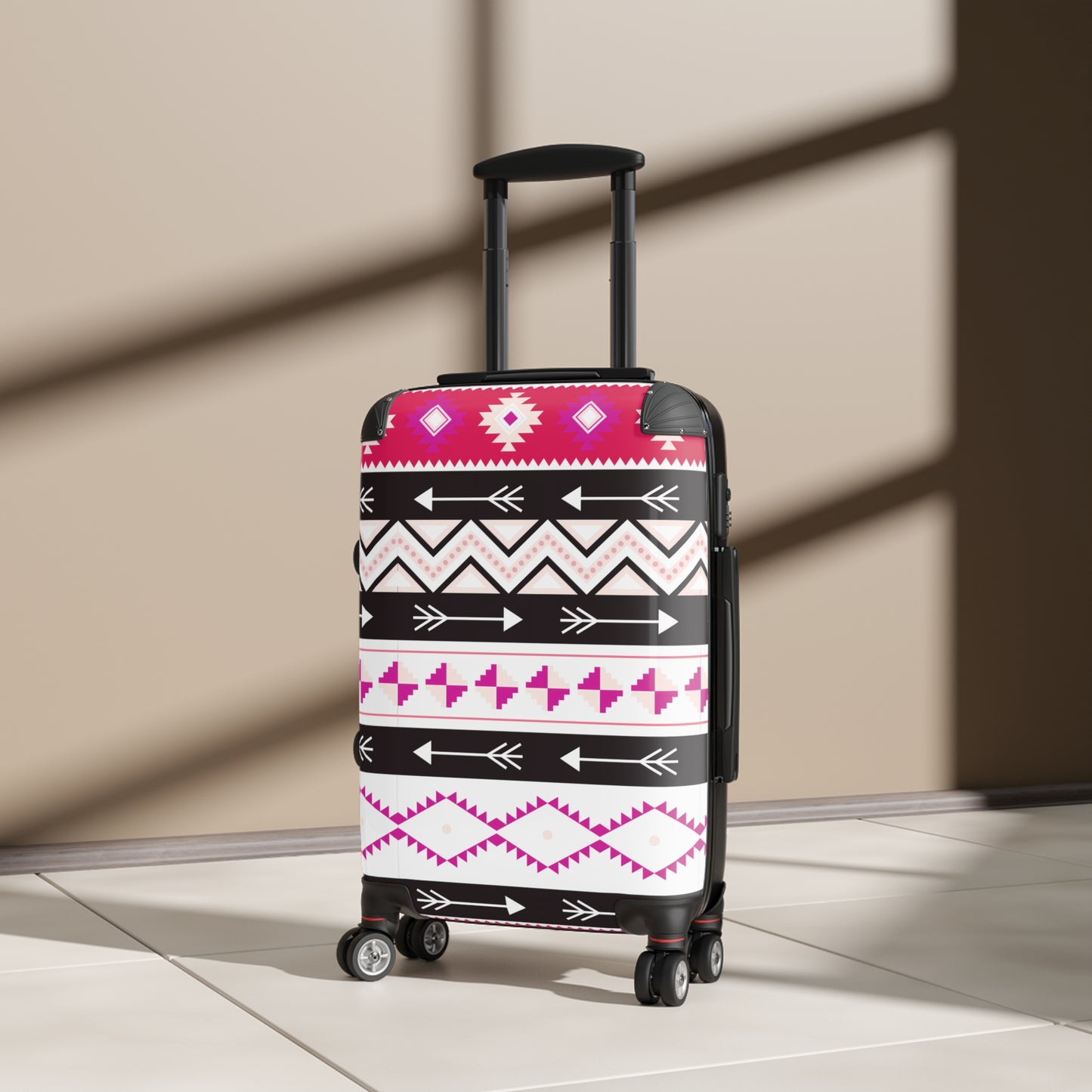 Vibrant Travel Suitcase | Stylish Luggage, Boho Pattern Rolling Case, Travel Essentials, Vacation Must-Have, Gift for Travelers - LOLA VEGAS ART