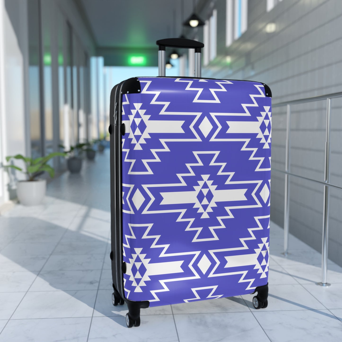 Trendy Patterned Suitcase - Stylish Luggage for Travel Enthusiasts, Personalized Travel Gear, Unique Gifts, Vacation Essentials, Adventure - LOLA VEGAS ART