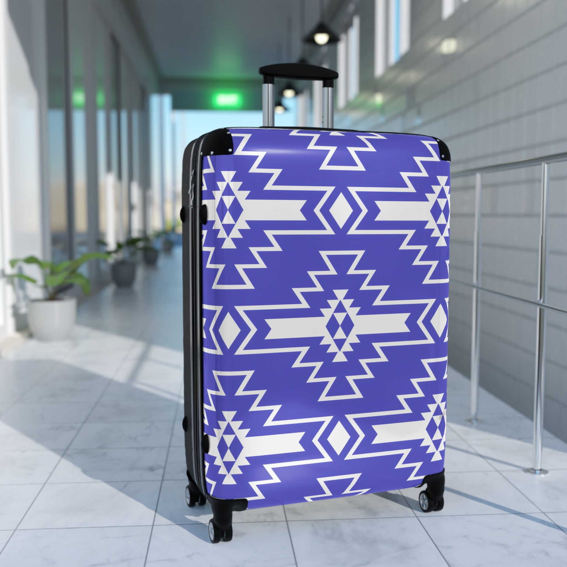 Trendy Patterned Suitcase - Stylish Luggage for Travel Enthusiasts, Personalized Travel Gear, Unique Gifts, Vacation Essentials, Adventure - LOLA VEGAS ART