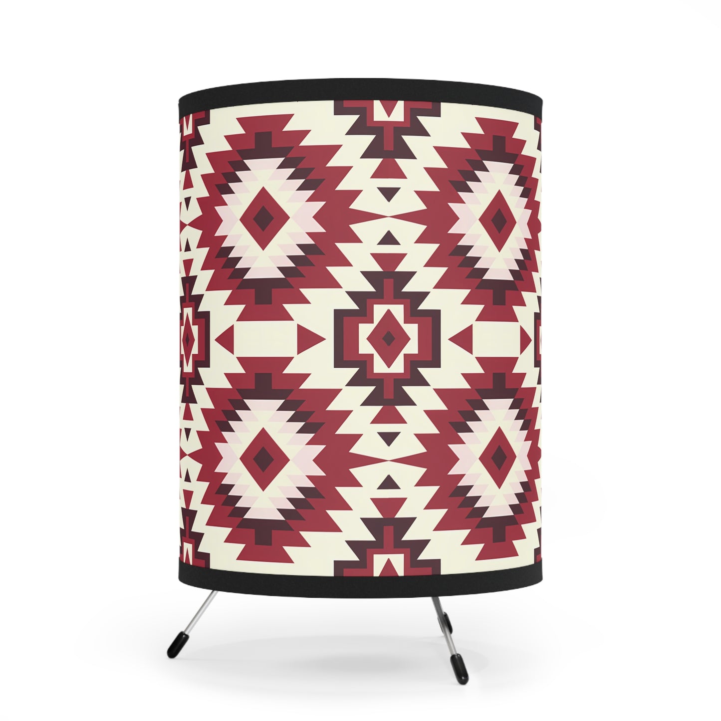 Bohemian Tripod Lamp, Tribal Pattern Lighting, Home Decor, Modern Accent Light, Unique Gift for Housewarming, US/CA Plug, Southwestern Lamp - LOLA VEGAS ART