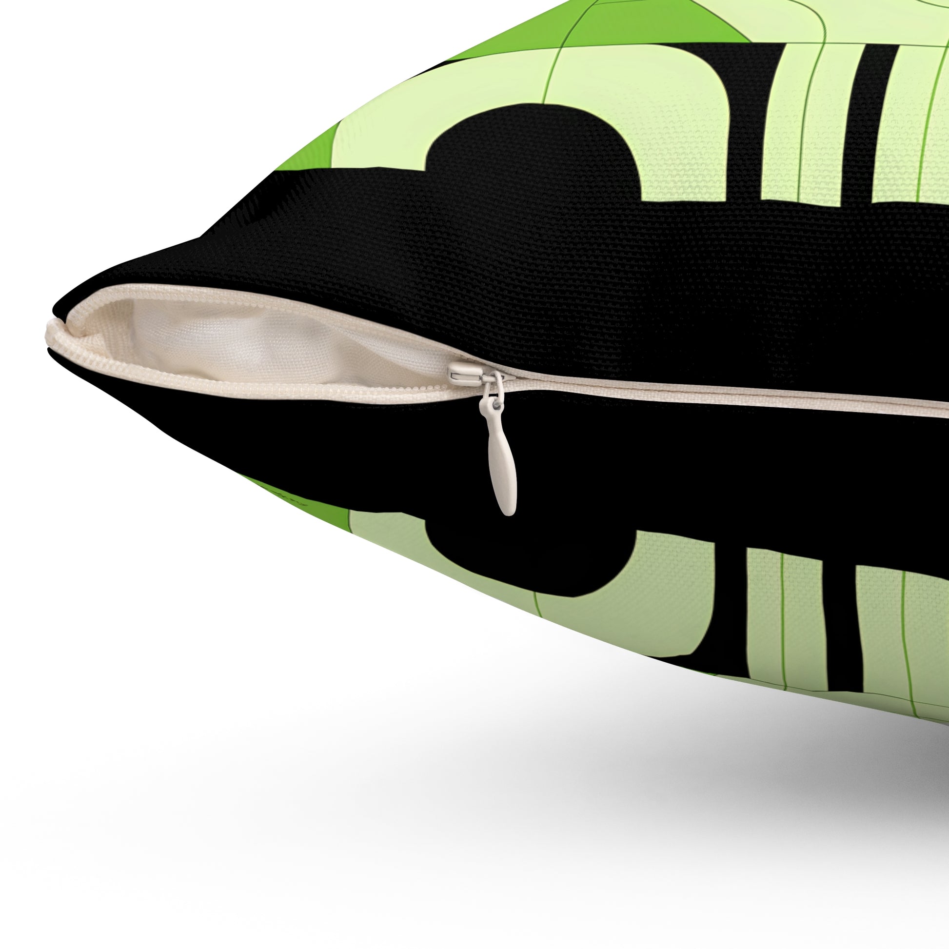 Geometric Green and Black Accent Pillow, Modern Decorative Pillow, Home Decor Gift, Unique Couch Cushion, Boho Pillow, Abstract Decor - LOLA VEGAS ART