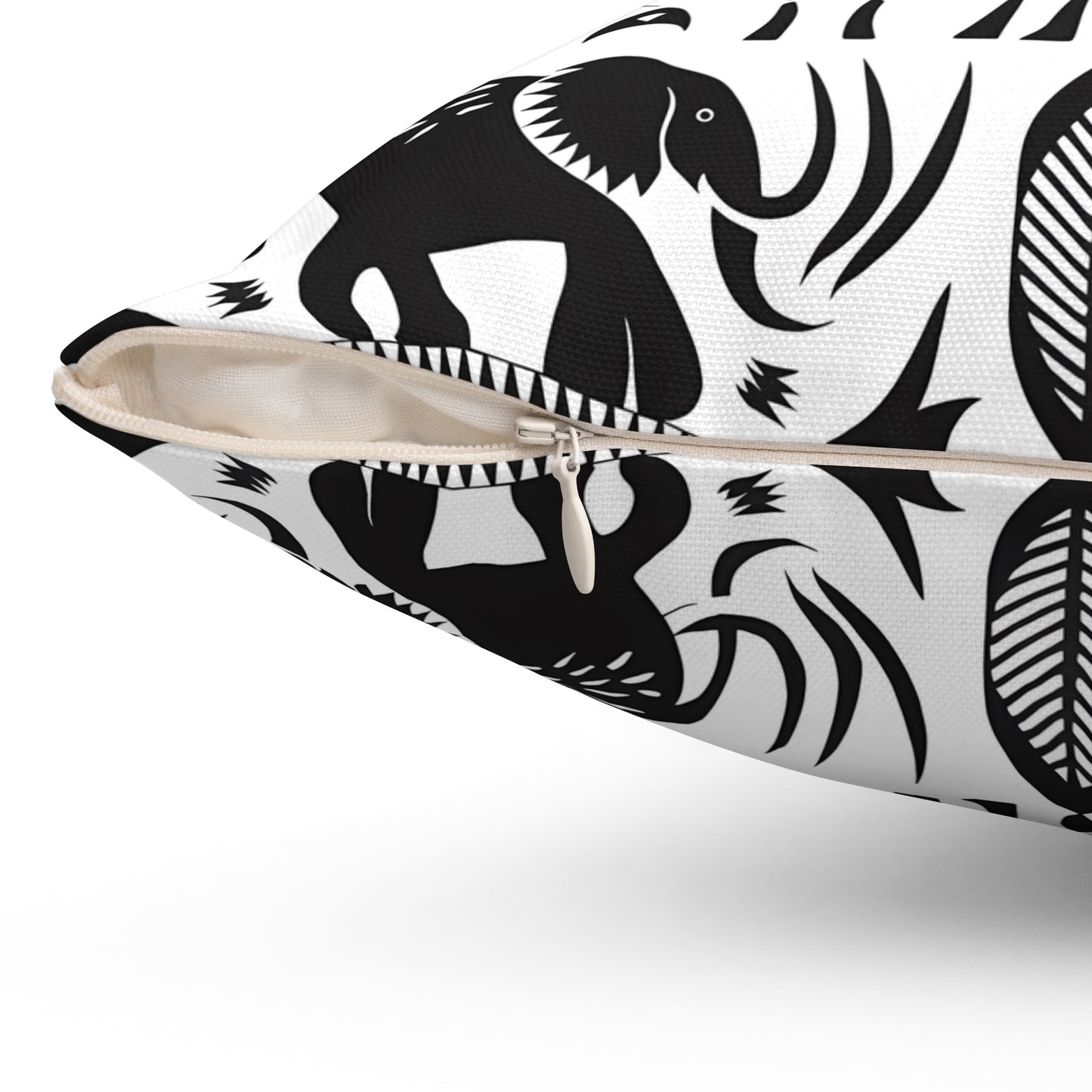 Safari Animal Print Pillow, Decorative Throw Pillow, Africa Inspired Home Decor, Animal Lovers Gift, Jungle Vibes Cushion, Black and White - LOLA VEGAS ART