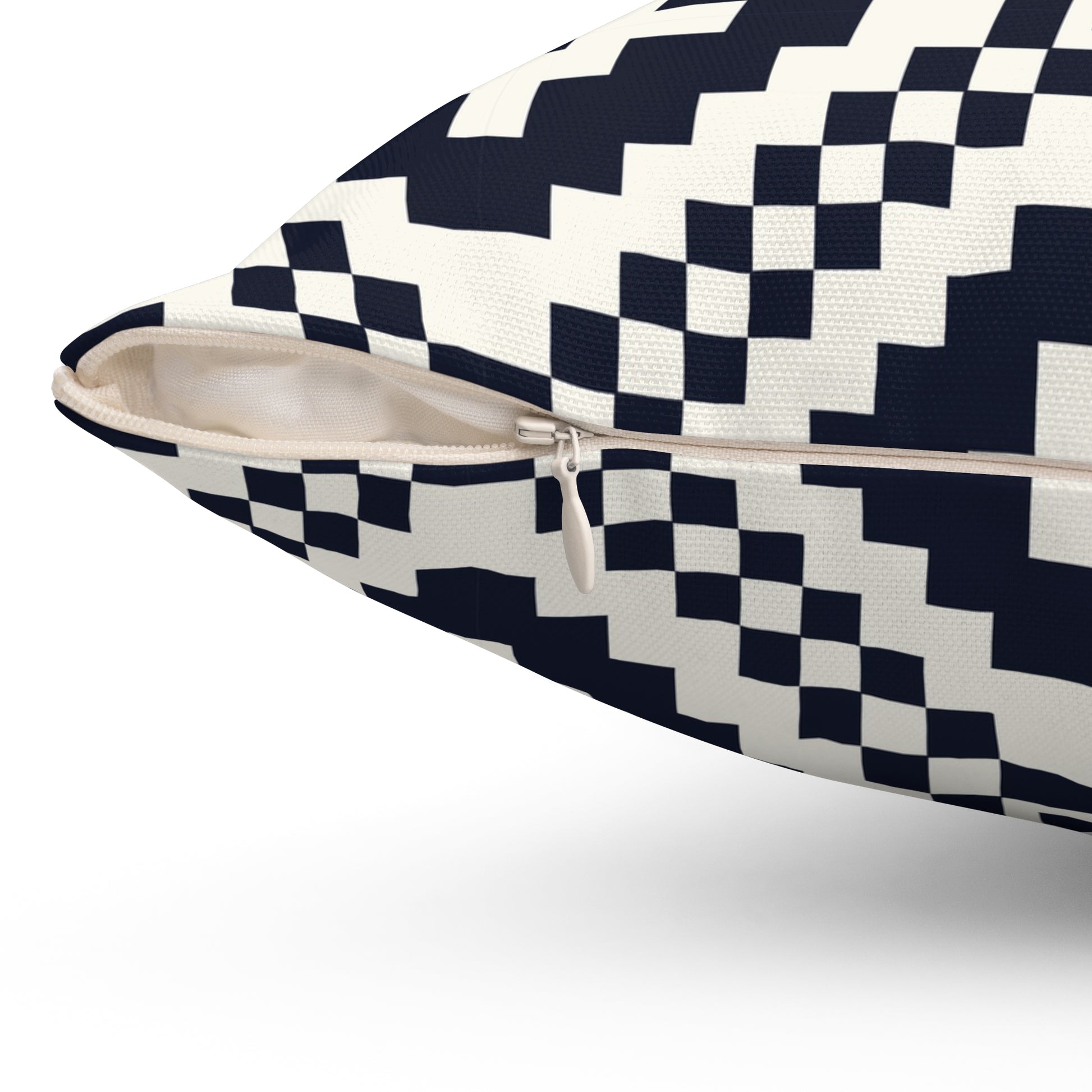 Geometric Black and White Pillow, Modern Home Decor, Boho Cushion, Gift for Housewarming, Dorm Room Accessory, Cozy Living Room - LOLA VEGAS ART