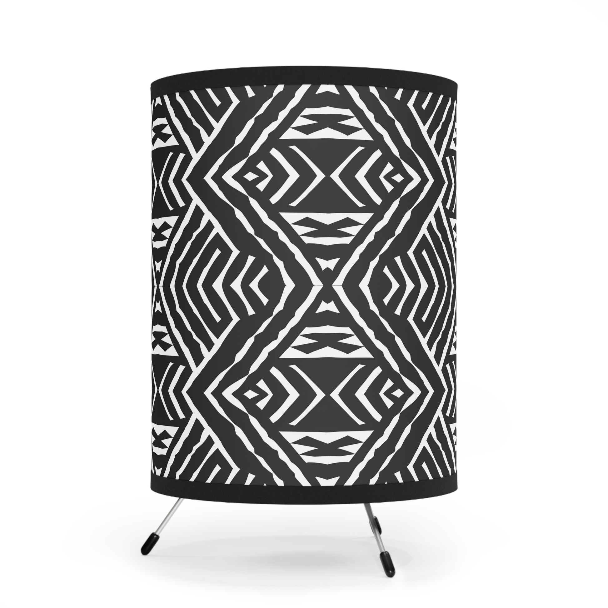 Stylish Tripod Lamp with Geometric Shade, Home Decor, Modern Lighting, Boho Chic, Unique Gift Idea, Accent Light - LOLA VEGAS ART