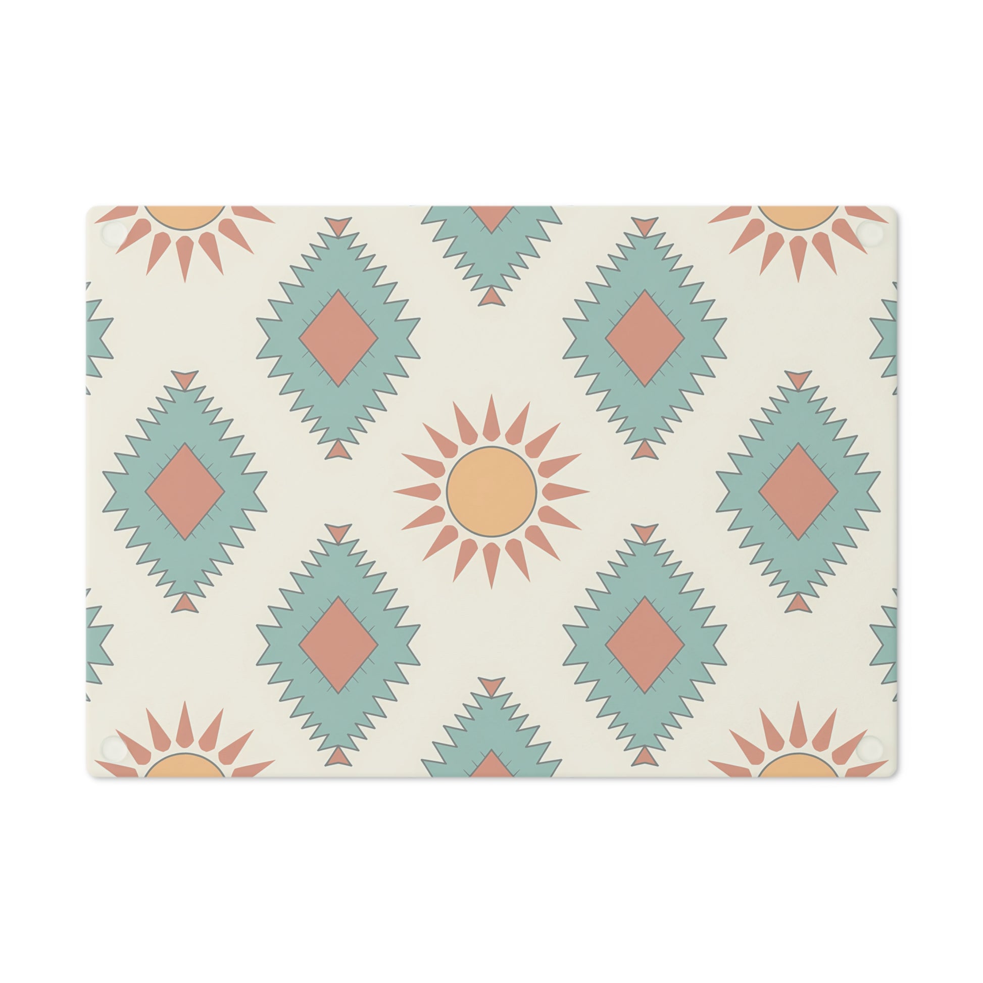 Southwestern Cutting Board with Geometric Pattern, Perfect for Entertaining, Kitchen Decor, Gift for Foodies, Housewarming, Boho Style - LOLA VEGAS ART