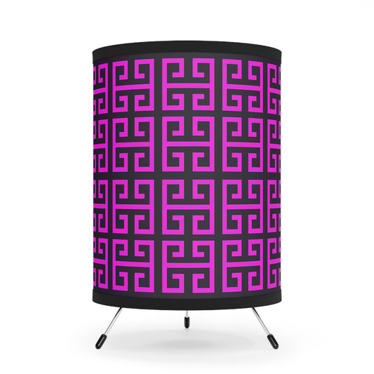 Geometric Tripod Lamp, Modern Home Decor, Unique Lighting, Stylish Table Lamp, Gift for Her, Bedroom Lighting - LOLA VEGAS ART