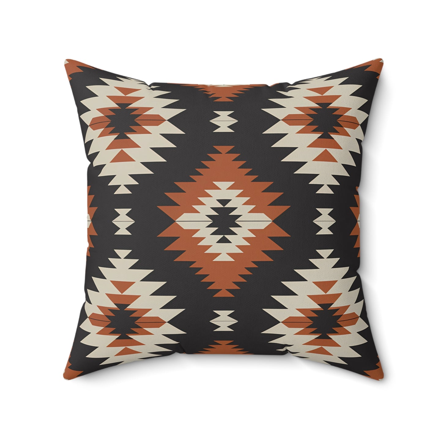 Bohemian Patterned Square Pillow, Cozy Home Decor, Tribal Design Cushion, Modern Throw Pillow, Comfort Living Room Accent - LOLA VEGAS ART