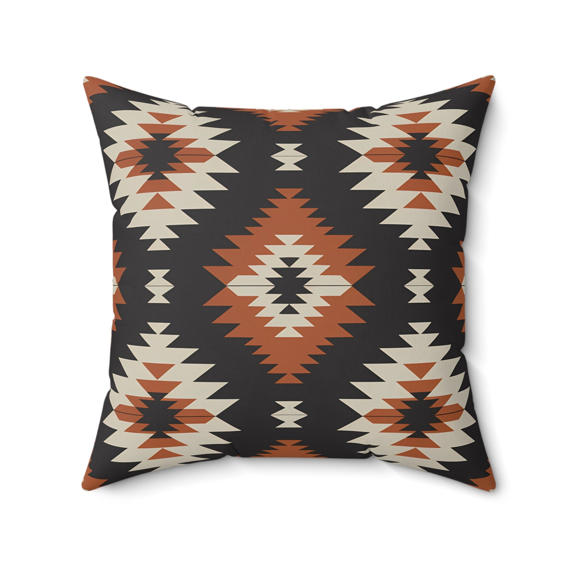 Bohemian Patterned Square Pillow, Cozy Home Decor, Tribal Design Cushion, Modern Throw Pillow, Comfort Living Room Accent - LOLA VEGAS ART