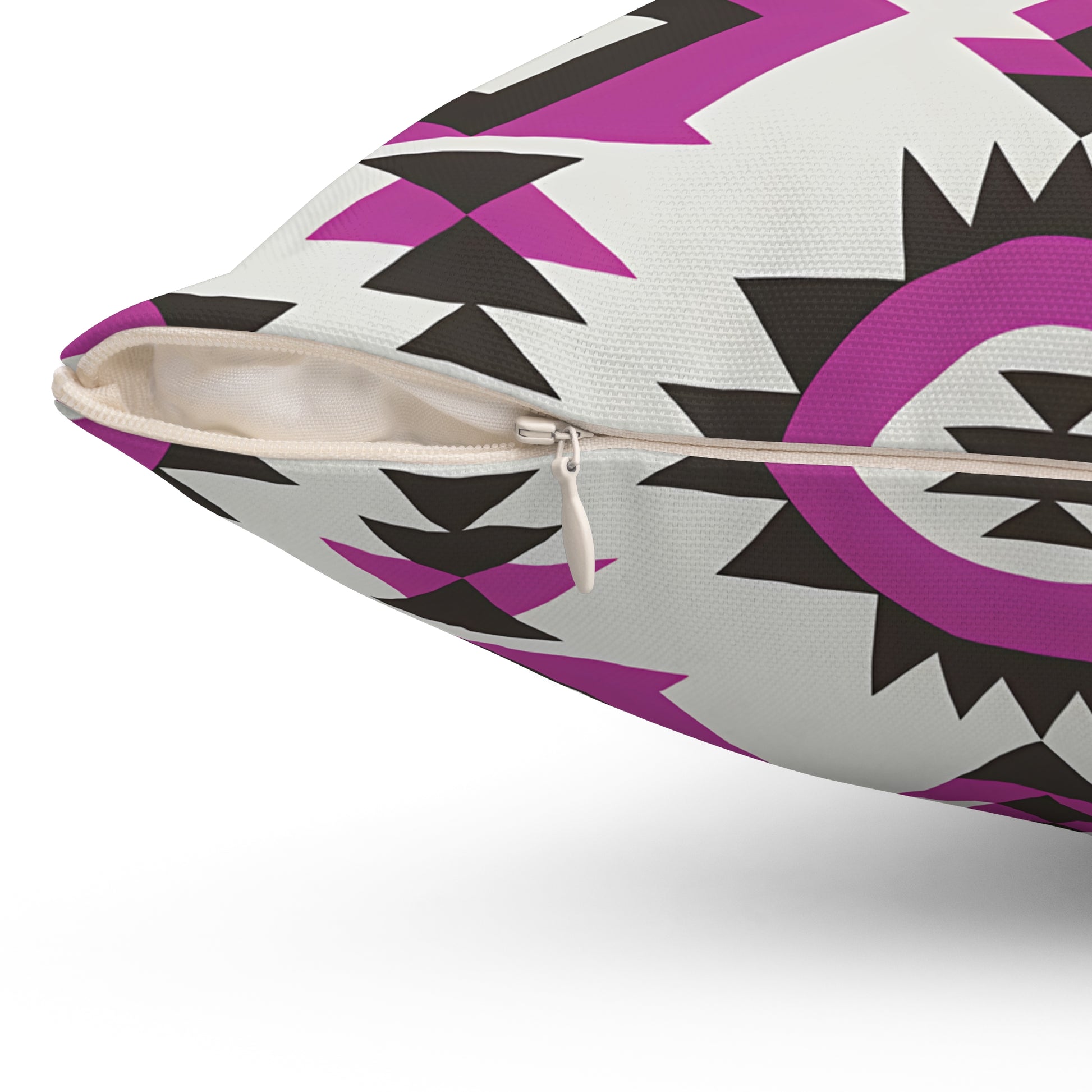 Bohemian Throw Pillow with Geometric Design, Decorative Cushion for Home Decor, Tribal Accent Pillow, Gift for Housewarming, Living Room - LOLA VEGAS ART