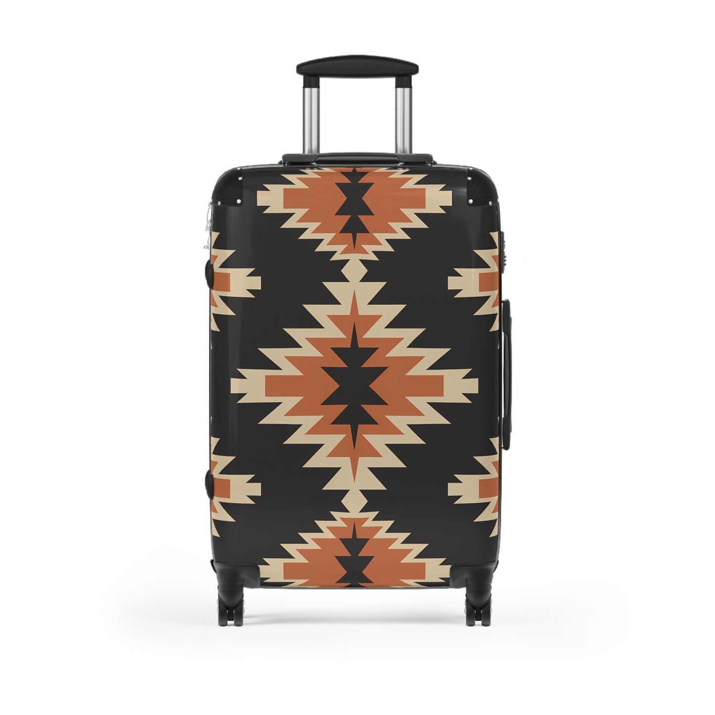 Tribal Pattern Suitcase, Travel Luggage, Bohemian Carry-On, Stylish Black Suitcase with Unique Design, Perfect for Adventurers, Gift for - LOLA VEGAS ART