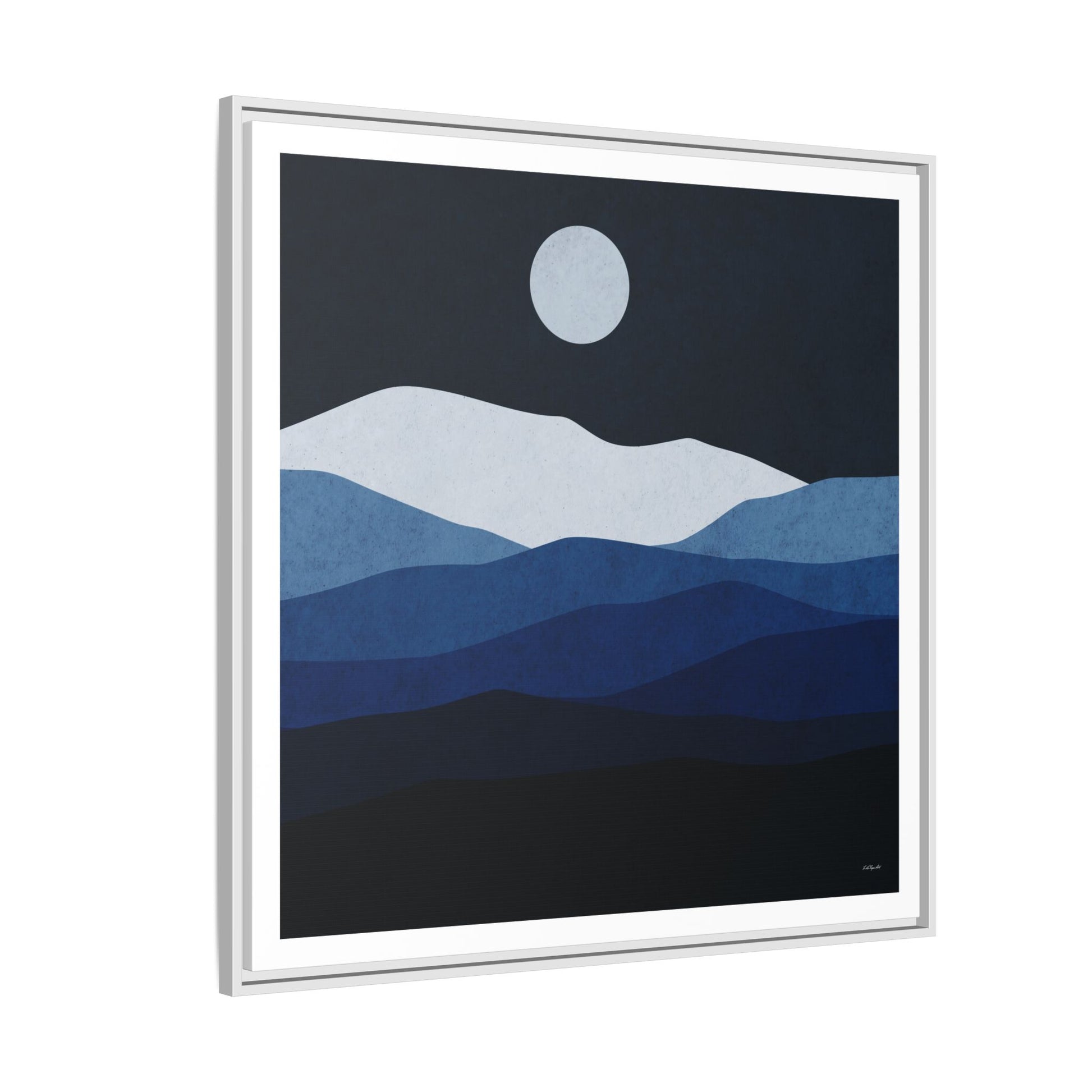 Framed Canvas Art, Serene Mountain Landscape, Modern Home Decor, Nature Wall Art, Gift for Nature Lovers, Interior Design - LOLA VEGAS ART