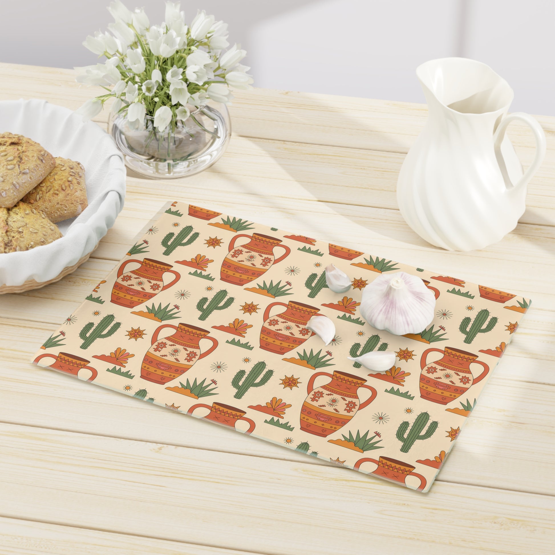 Southwestern Design Cutting Board, Kitchen Decor, Gift for Home Chefs, Housewarming, Made in USA, Eco-Friendly Kitchenware - LOLA VEGAS ART