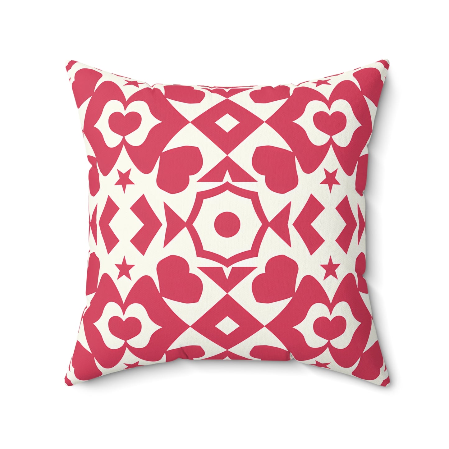 Romantic Heart Pattern Pillow, Cozy Home Decor for Valentine's Day, Gift for Loved Ones, Decorative Cushion, Heartfelt Accent Pillow - LOLA VEGAS ART