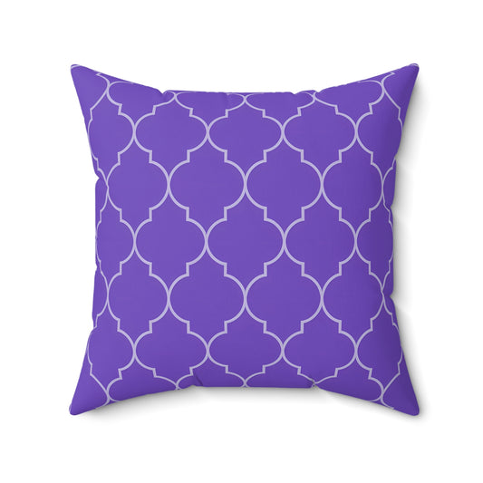 Purple Moroccan Pattern Pillow for Stylish Home Decor, Throw Pillow, Accent Cushion, Living Room Decor, Bedroom Pillow, Moroccan Quatrefoil - LOLA VEGAS ART