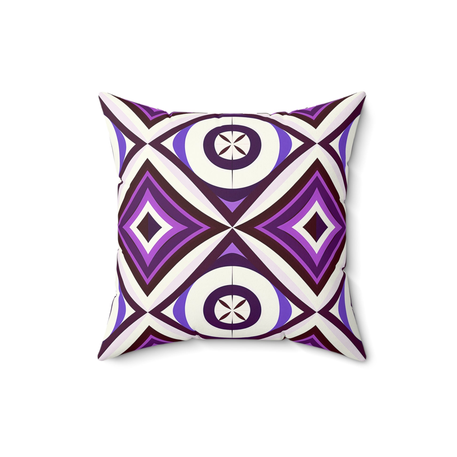 Geometric Purple Throw Pillow, Modern Home Decor, Decorative Pillow for Couch, Accent Pillow, Unique Gift, Cozy Living Room Accessory - LOLA VEGAS ART
