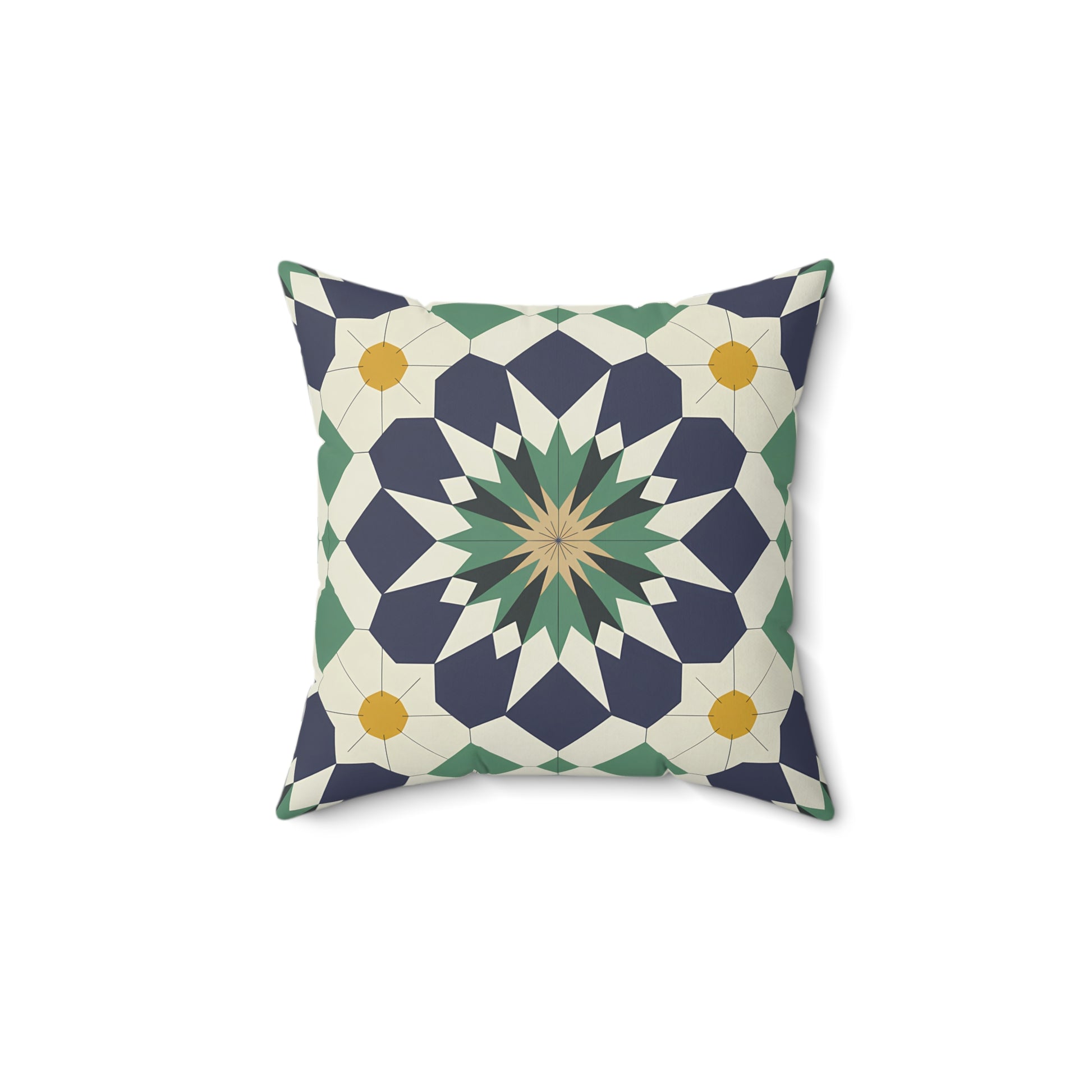 Geometric Floral Throw Pillow, Stylish Accent Cushion for Home Decor, Bohemian Chic Pillow for Living Room, Perfect Gift for Housewarming, - LOLA VEGAS ART