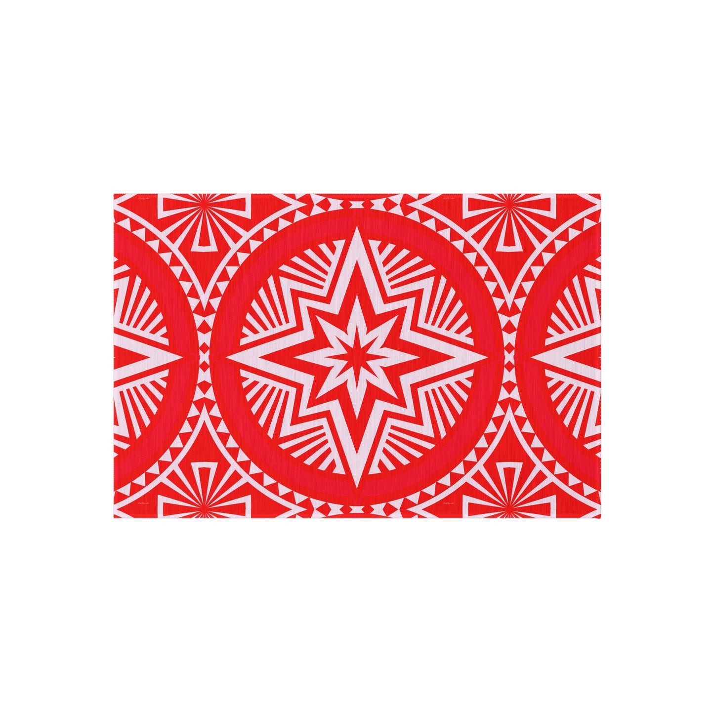 Vibrant Outdoor/Indoor Rug with Star Pattern, Patio Decor, Garden Accent, Boho Outdoor Living, Bright Summer Mat, Stylish Entrance Rug - LOLA VEGAS ART