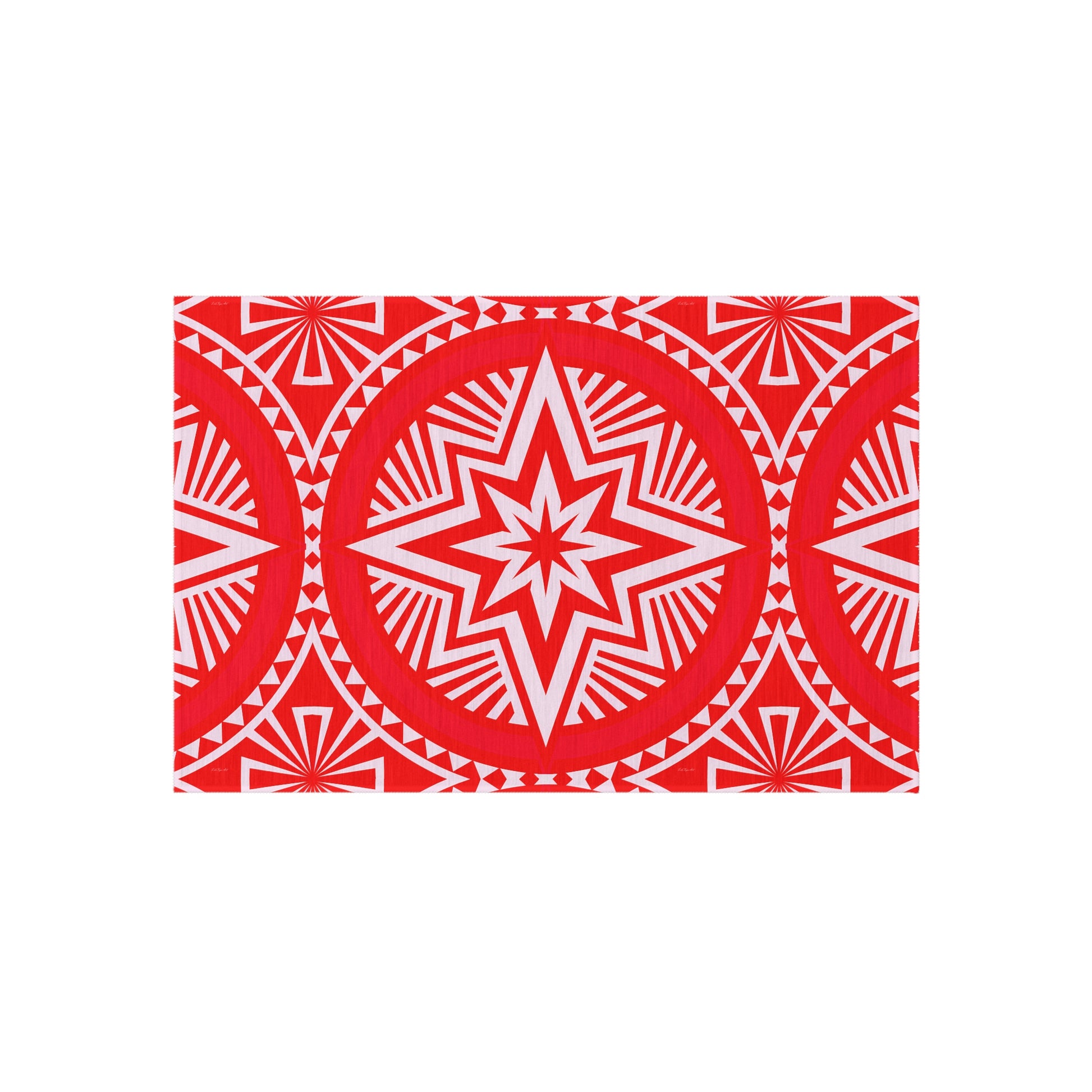 Vibrant Outdoor/Indoor Rug with Star Pattern, Patio Decor, Garden Accent, Boho Outdoor Living, Bright Summer Mat, Stylish Entrance Rug - LOLA VEGAS ART