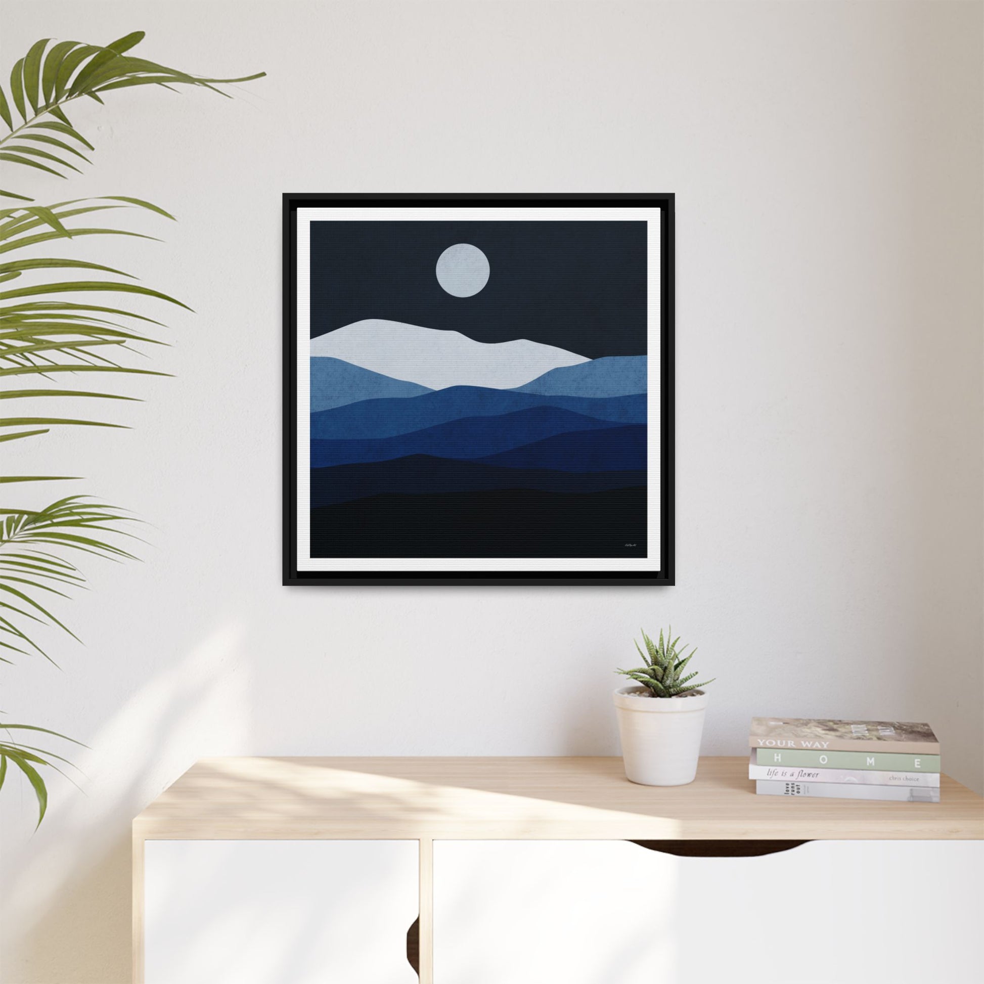 Framed Canvas Art, Serene Mountain Landscape, Modern Home Decor, Nature Wall Art, Gift for Nature Lovers, Interior Design - LOLA VEGAS ART