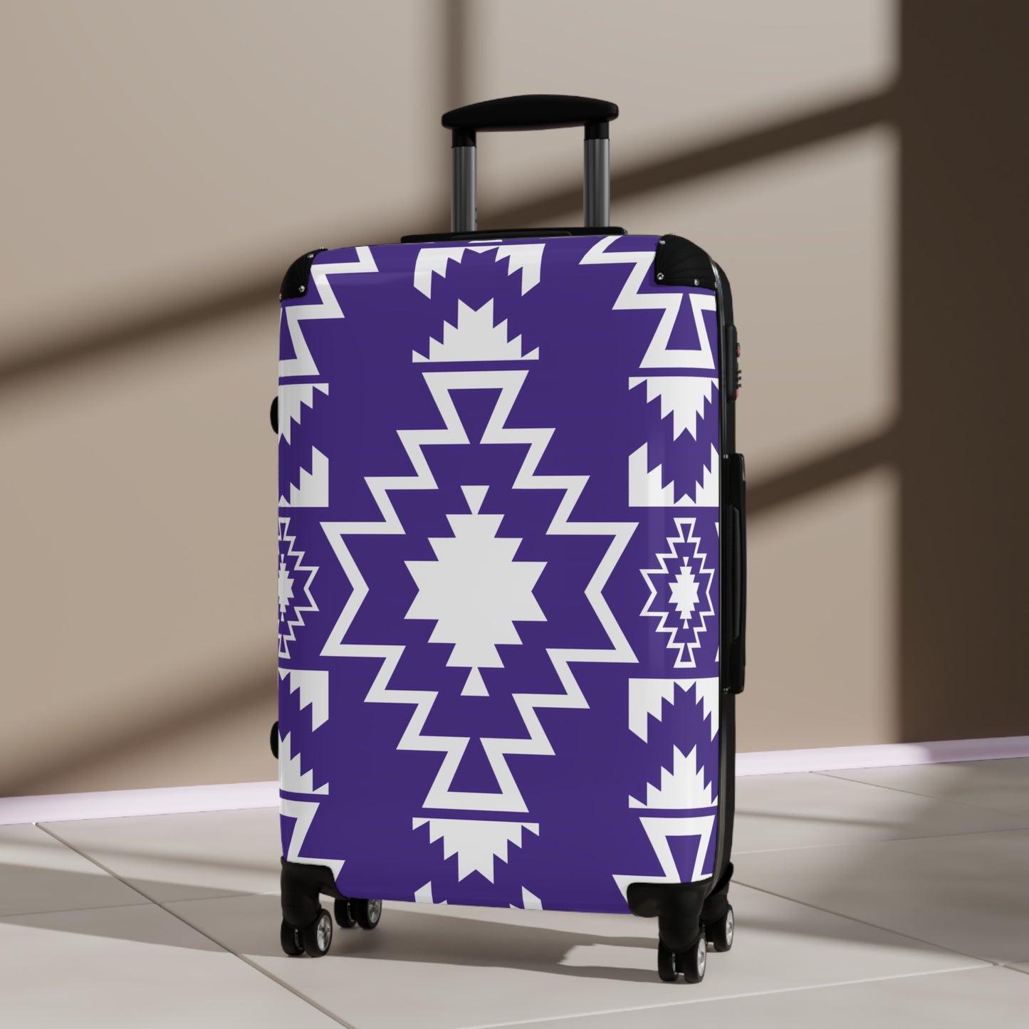 Purple Southwestern Travel Suitcase, Stylish Luggage for Adventurers, Unique Travel Accessory, Perfect Gift for Travelers, Vacation Suitcase