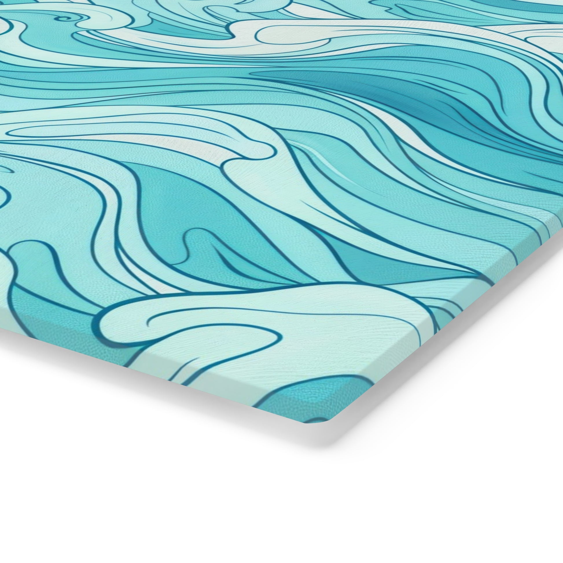 Ocean Waves Cutting Board - Aesthetic Kitchen Accessory, Beach House Decor, Unique Gift for Foodies, Housewarming Present, Cooking - LOLA VEGAS ART
