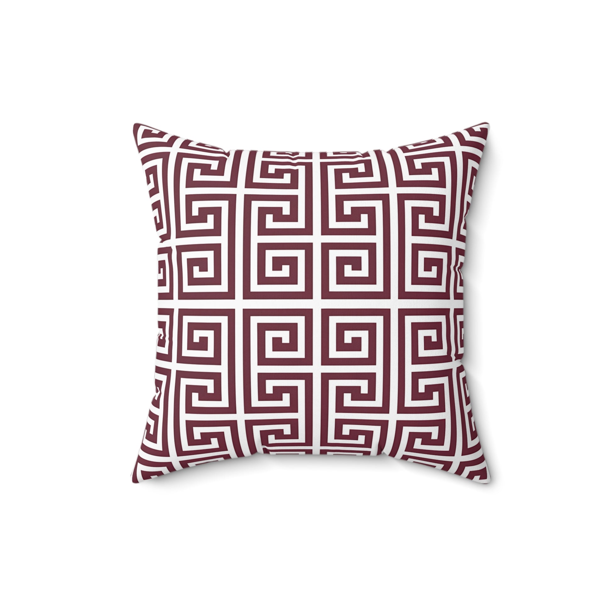 Burgundy Stylish Geometric Throw Pillow for Cozy Living Spaces, Home Decor, Couch Cushion, Modern Accent Pillow, Gift Idea - LOLA VEGAS ART