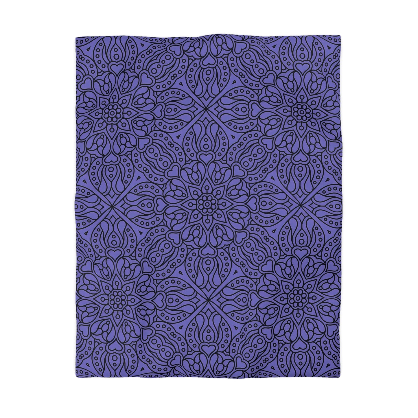 Bohemian Microfiber Duvet Cover - Cozy Bedding, Purple Floral Design, Bedroom Decor, Home Accents, Gift for Her, Festival Style - LOLA VEGAS ART