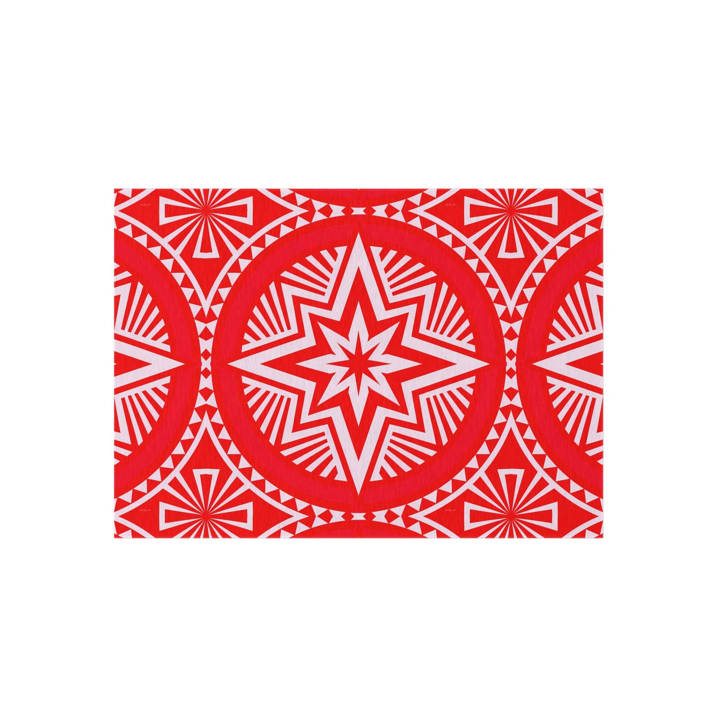 Vibrant Outdoor/Indoor Rug with Star Pattern, Patio Decor, Garden Accent, Boho Outdoor Living, Bright Summer Mat, Stylish Entrance Rug - LOLA VEGAS ART