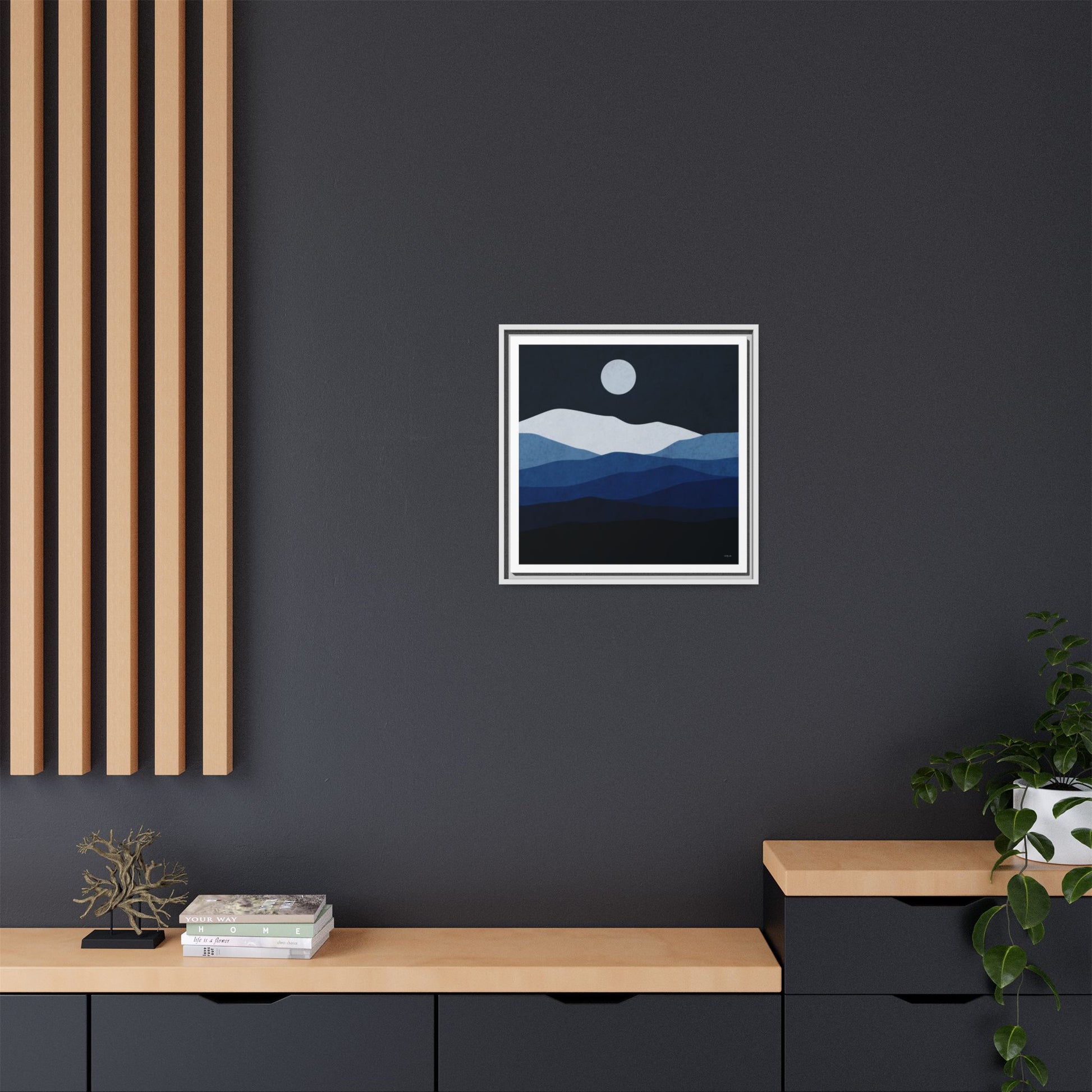 Framed Canvas Art, Serene Mountain Landscape, Modern Home Decor, Nature Wall Art, Gift for Nature Lovers, Interior Design - LOLA VEGAS ART