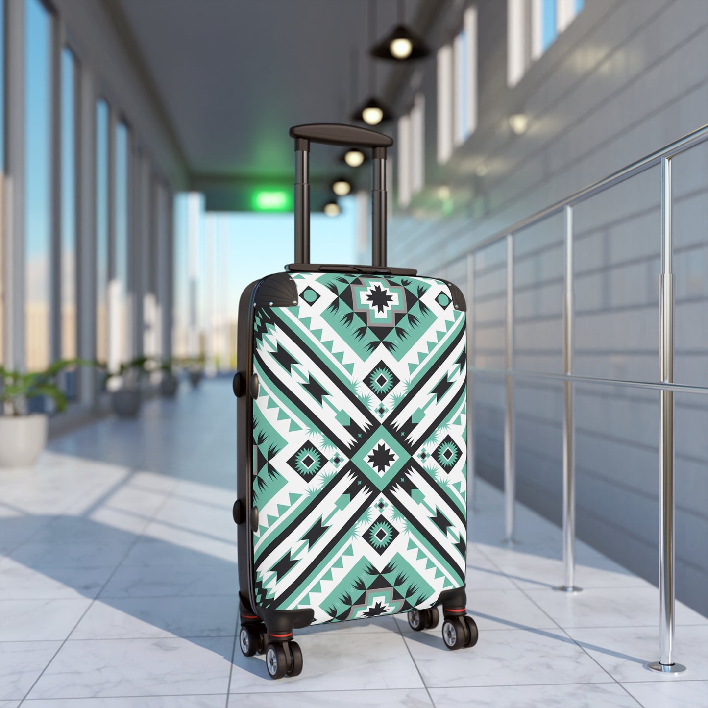 Geometric Travel Suitcase - Stylish Luggage for Adventure Seekers, Unique Patterned Carry-On, Trendy Travel Gear, Vacation Accessory, - LOLA VEGAS ART