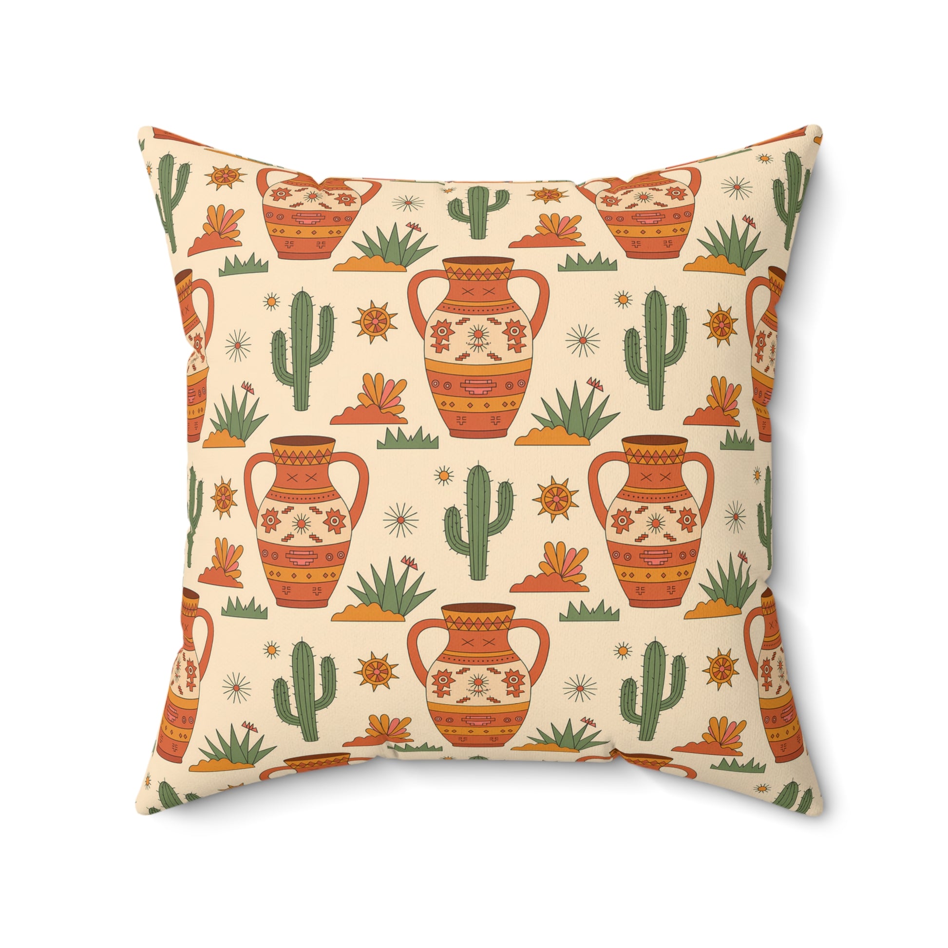 Bohemian Decor Pillow, Vibrant Art Print Cushion, Home Accent, Unique Gift, Southwestern Style, Cozy Living Room Decor, Boho Chic - LOLA VEGAS ART