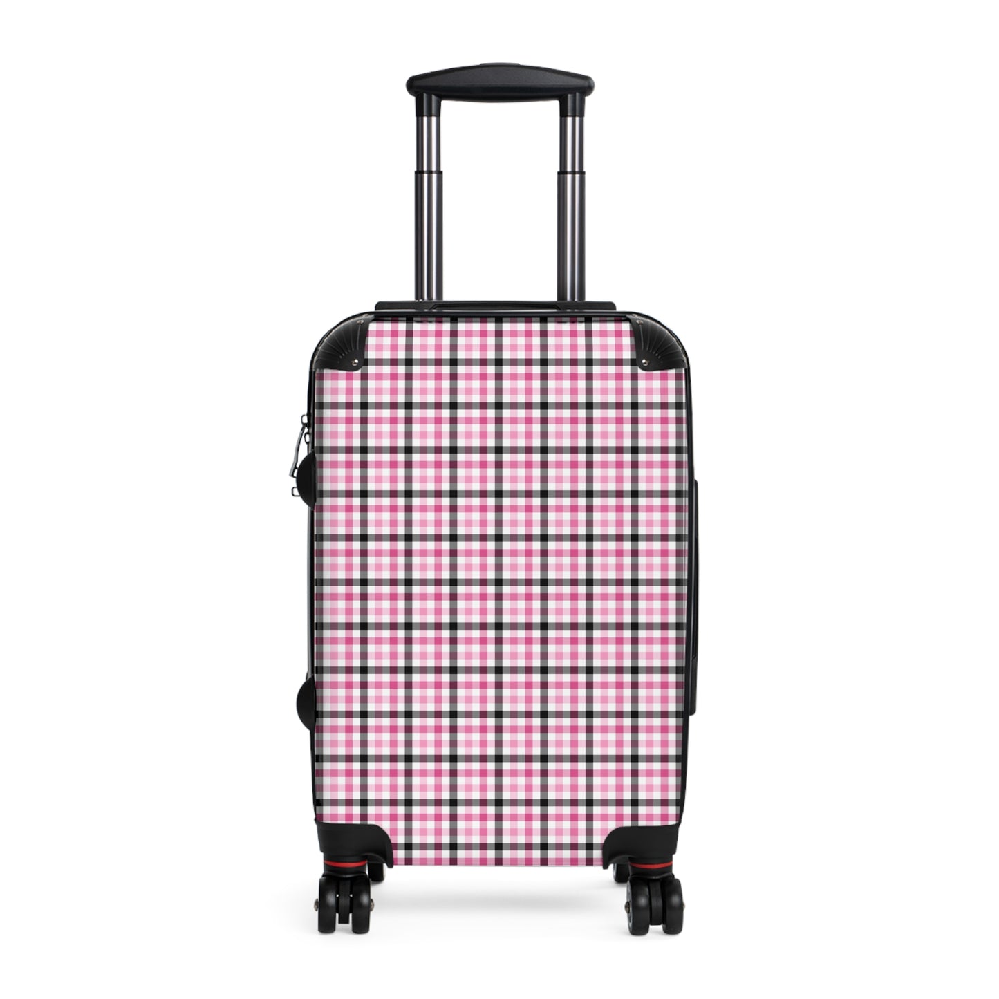 Chic Traveling Suitcase, Stylish Luggage for Women, Checked Pattern Carry-On, Travel Accessory, Airport Essentials - LOLA VEGAS ART