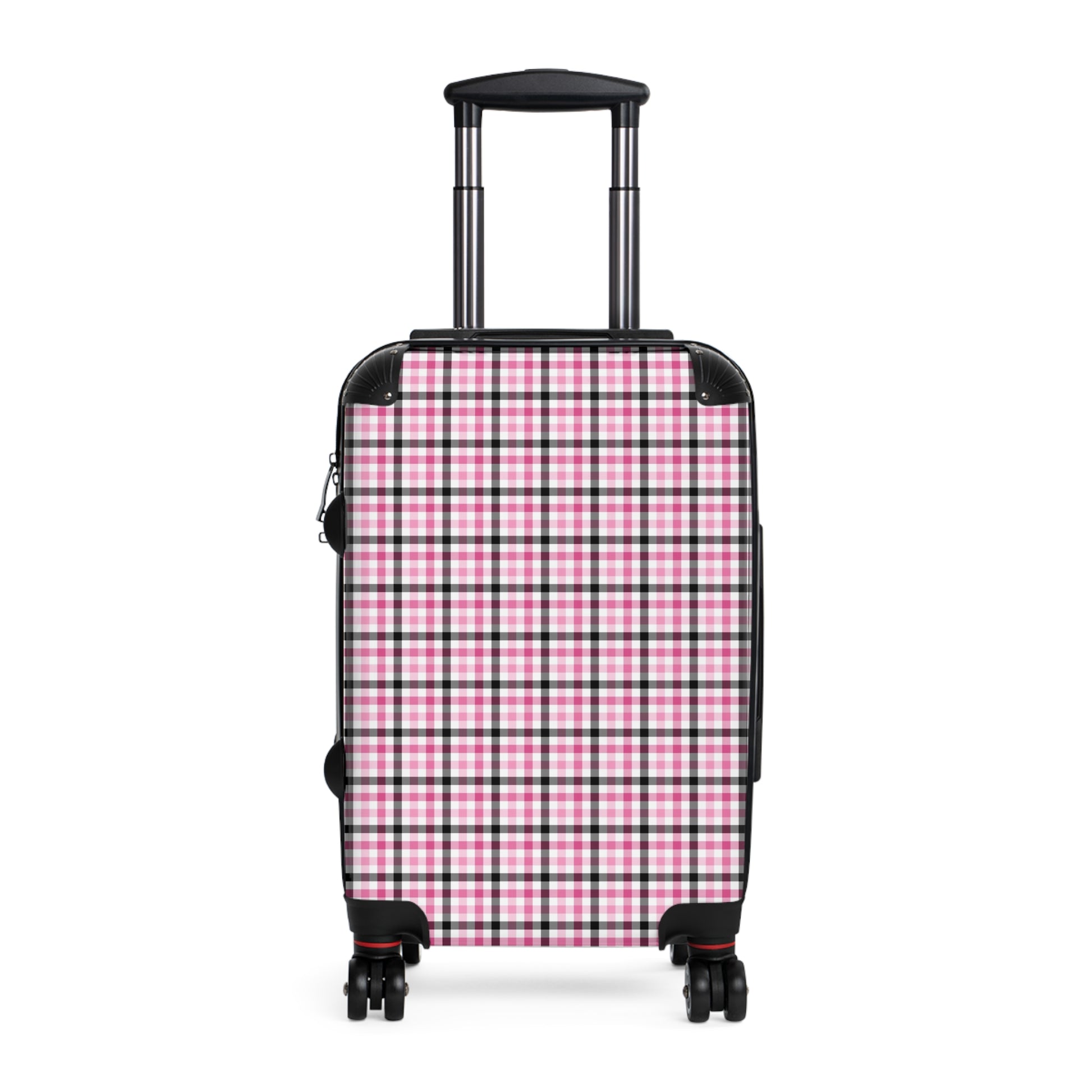 Chic Traveling Suitcase, Stylish Luggage for Women, Checked Pattern Carry-On, Travel Accessory, Airport Essentials - LOLA VEGAS ART